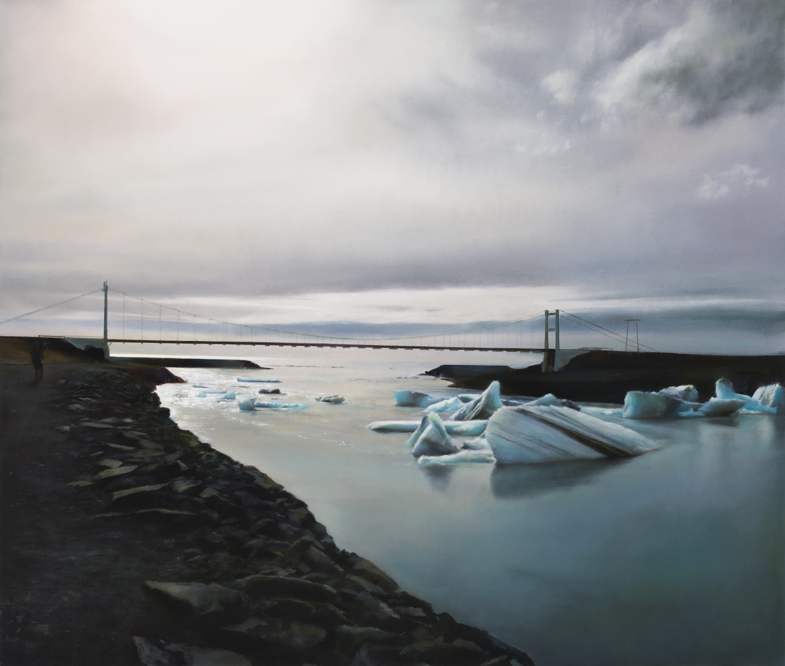   glacier lagoon   30" x 40"  oil on canvas  2014    