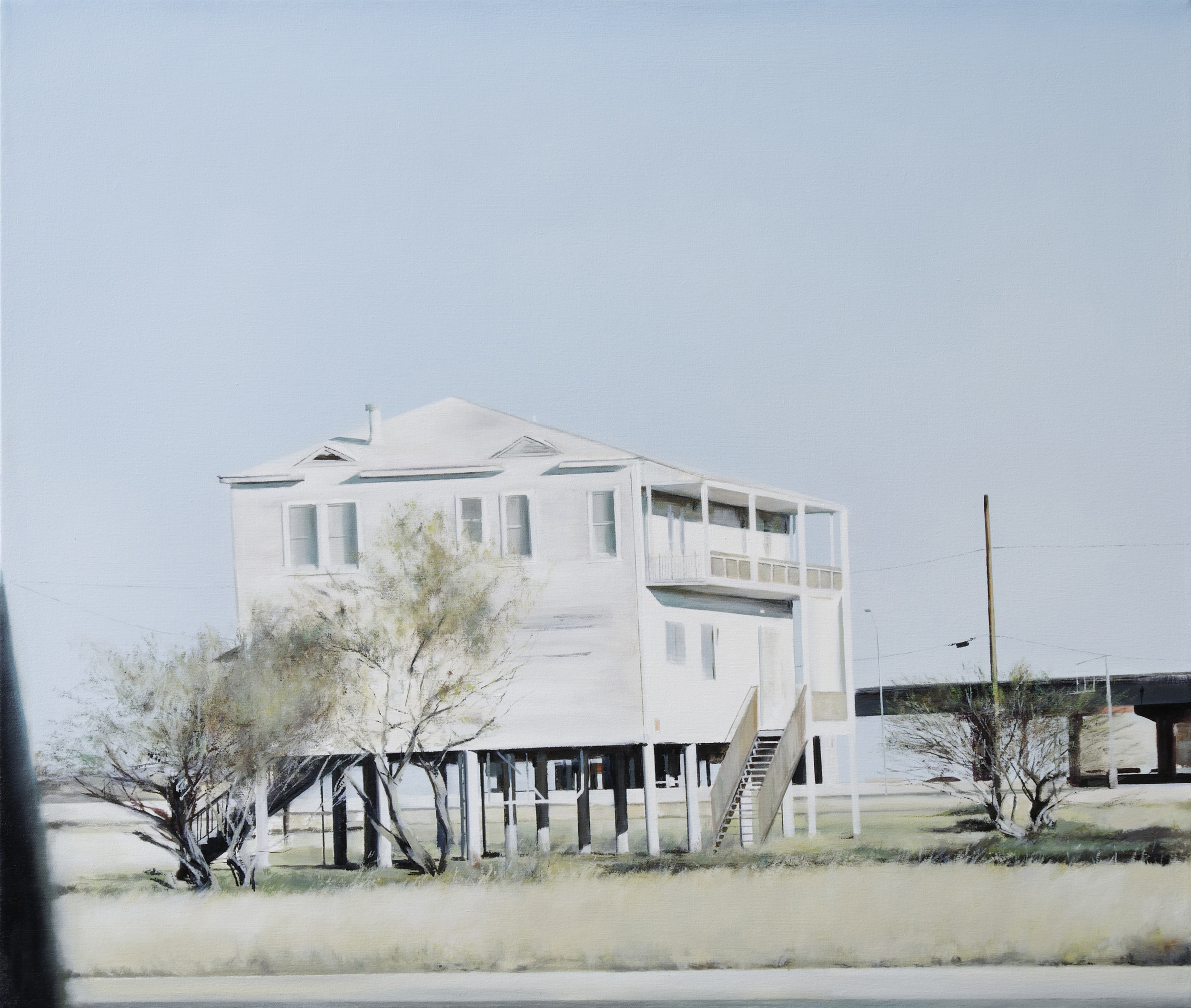   house on stilts&nbsp;&nbsp; •  34" x 40"  oil on canvas  2011    