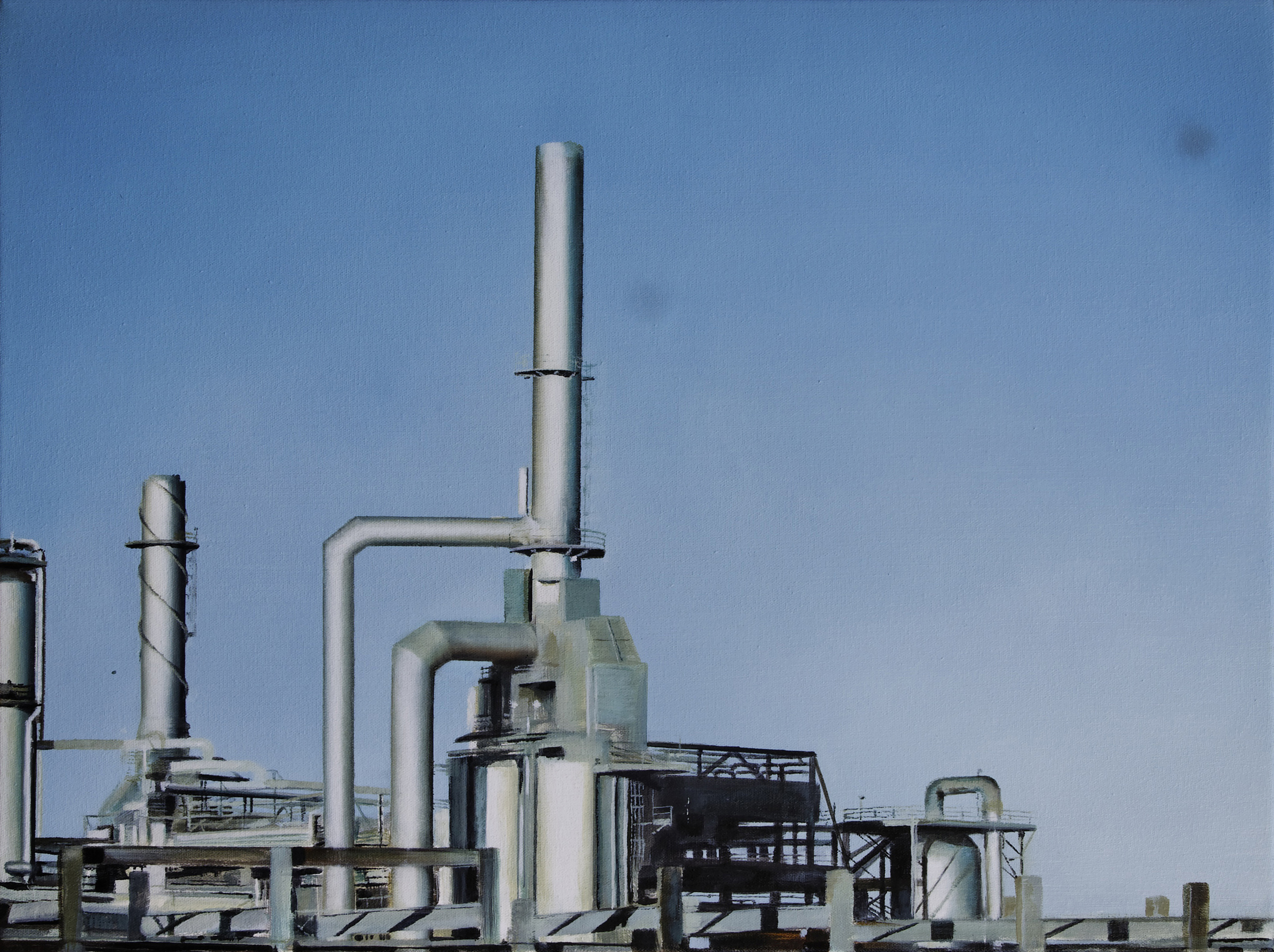   refinery 2&nbsp;&nbsp; •  18" x 22"  oil on canvas  2011    