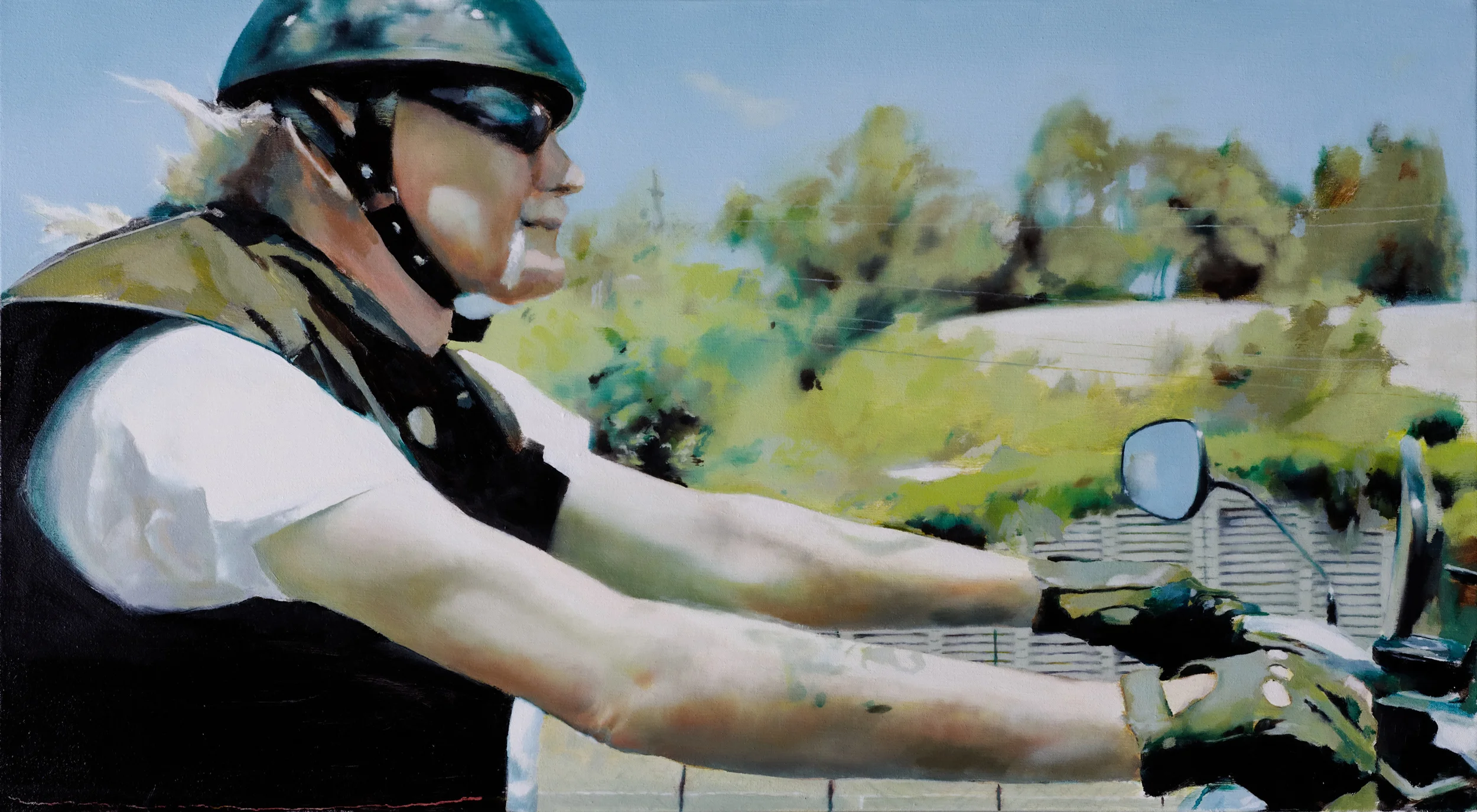 biker 1 • 22" x 40" oil on canvas 2009
