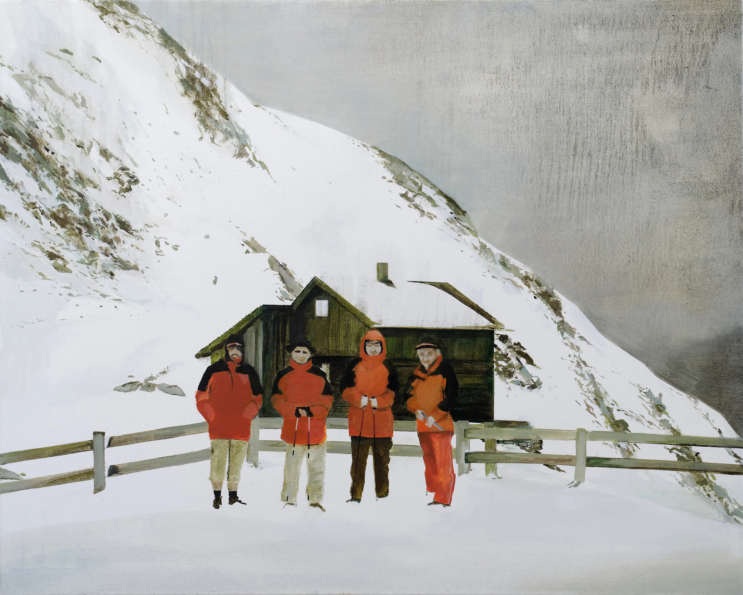 katja's dad is on the left • 36" x 45" oil on canvas 2009
