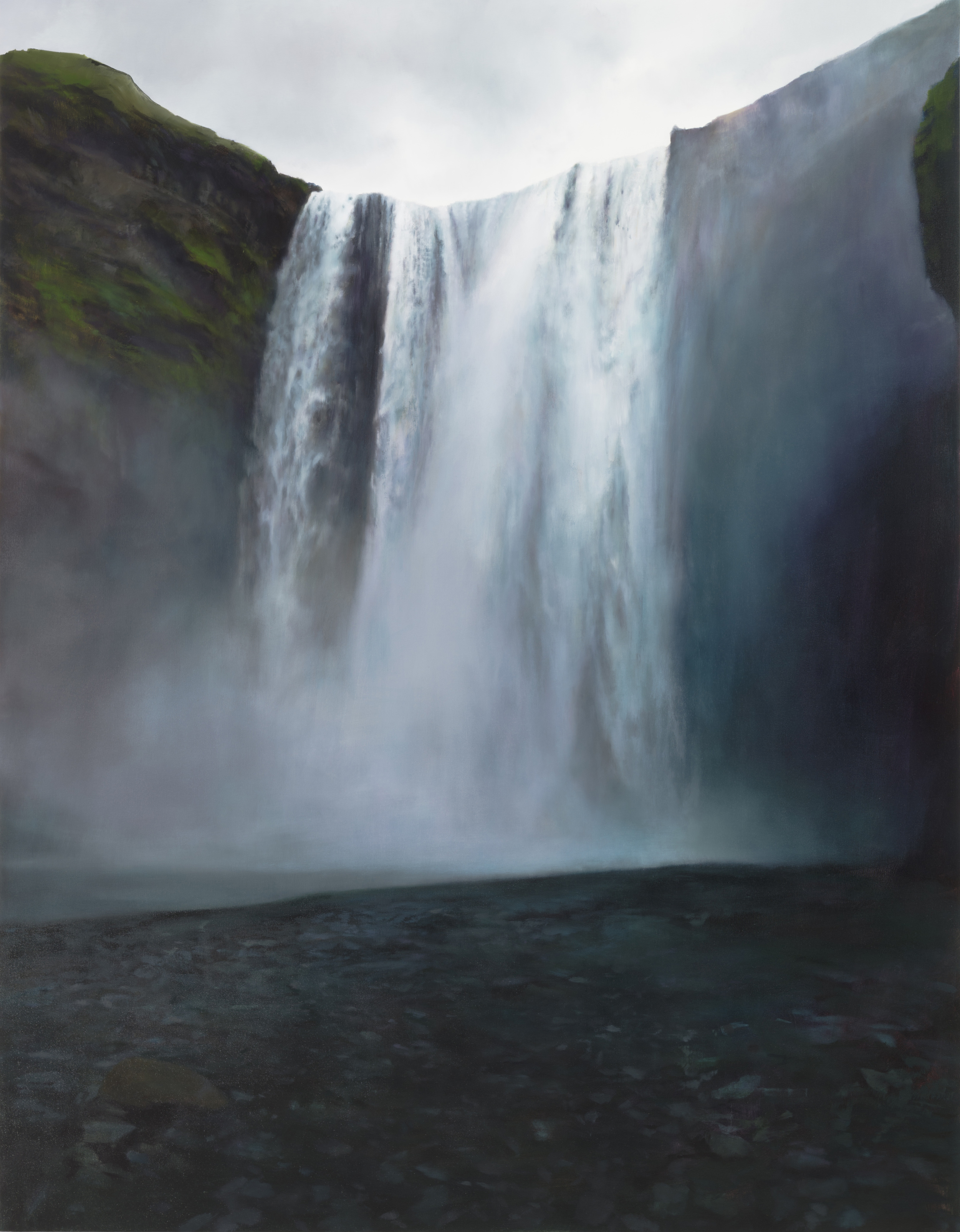   skogafoss &nbsp; •  72" x 56"  oil on canvas  2014    