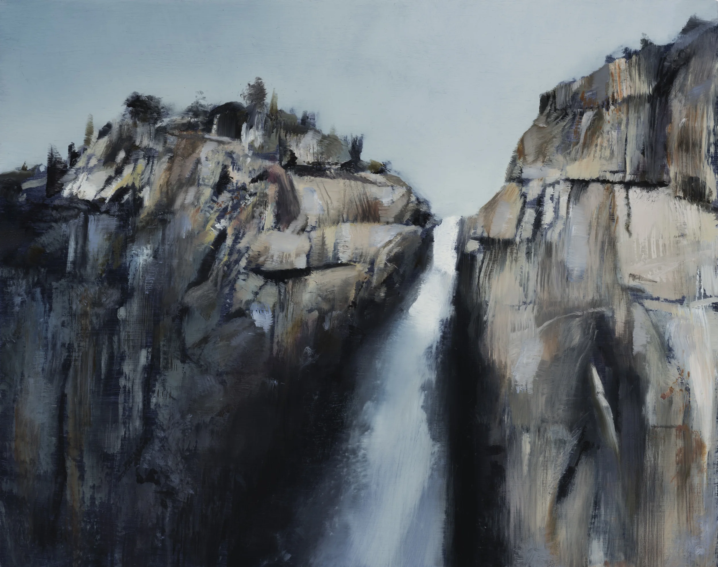 yosemite falls study 11" x 14" oil on panel 2016
