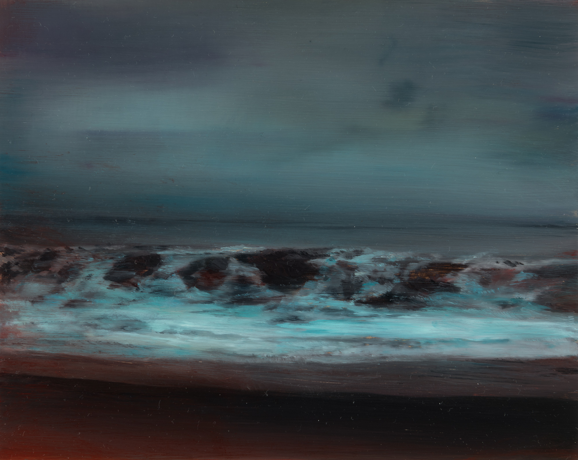   wave study  •  8" x 10"  oil on panel  2018   