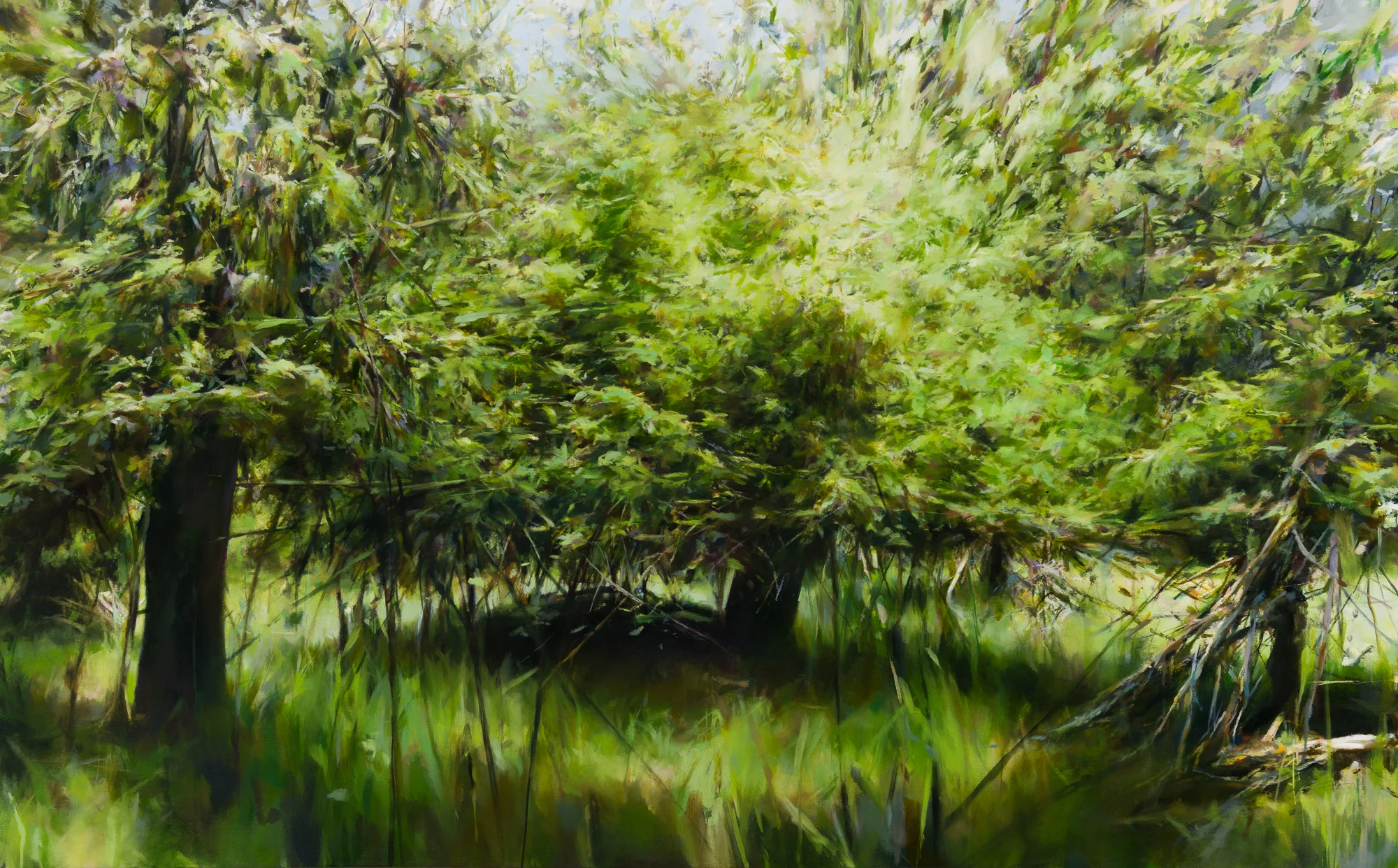 the world was moving • 44" x 70" oil on canvas 2019