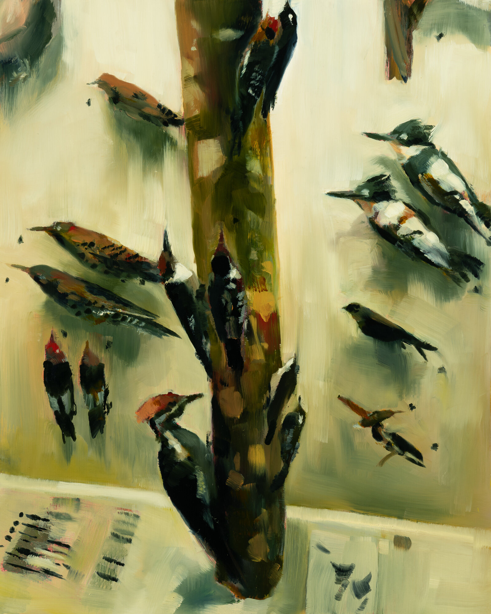   kirsten’s birds  •  20" x 16"  oil on panel  2021   