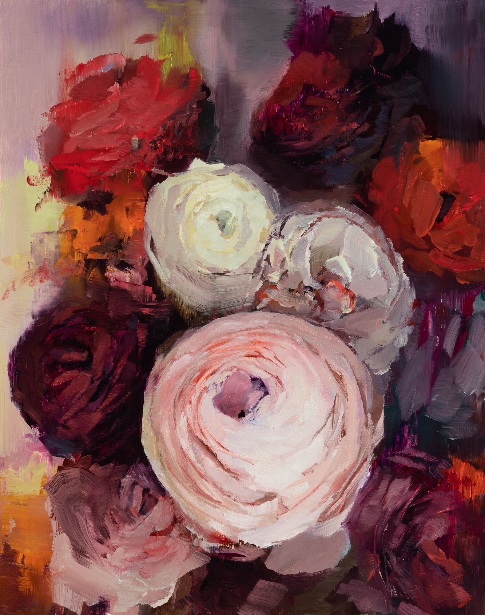   ranunculus 7  •  11" x 14"  oil on panel  2021   