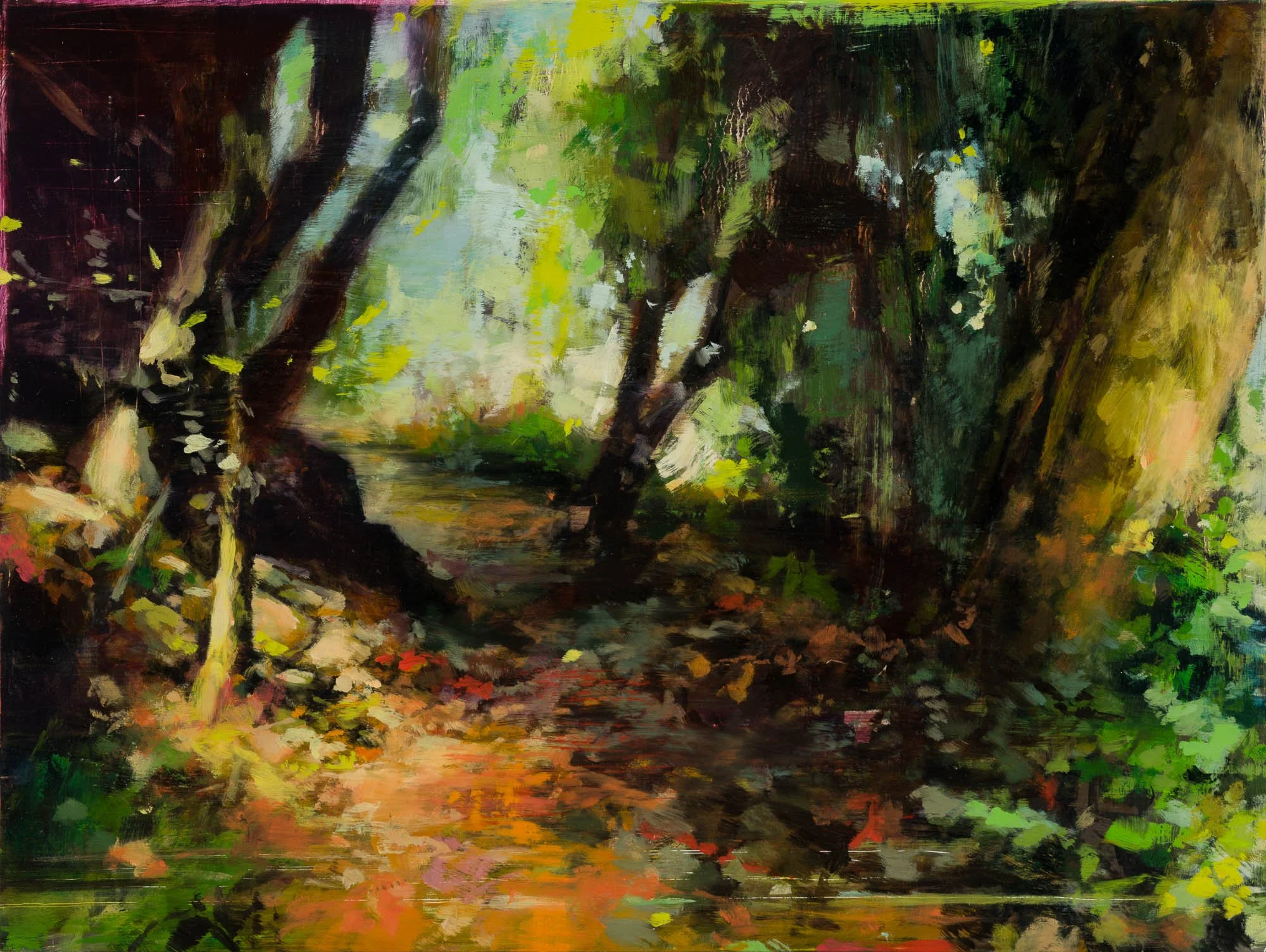   old growth oak   9" x 12"  oil on panel  2023   
