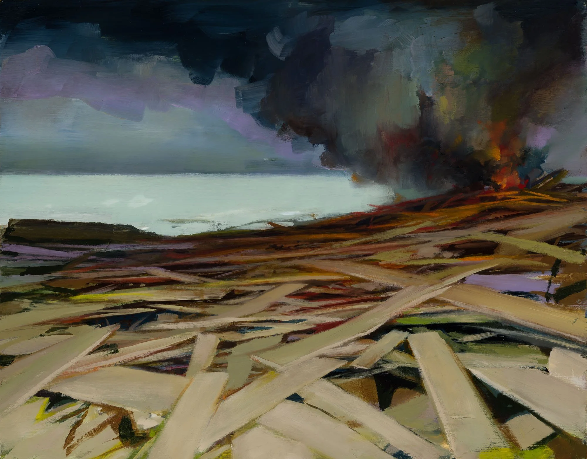   planks   11" x 14"  oil on panel  2026   