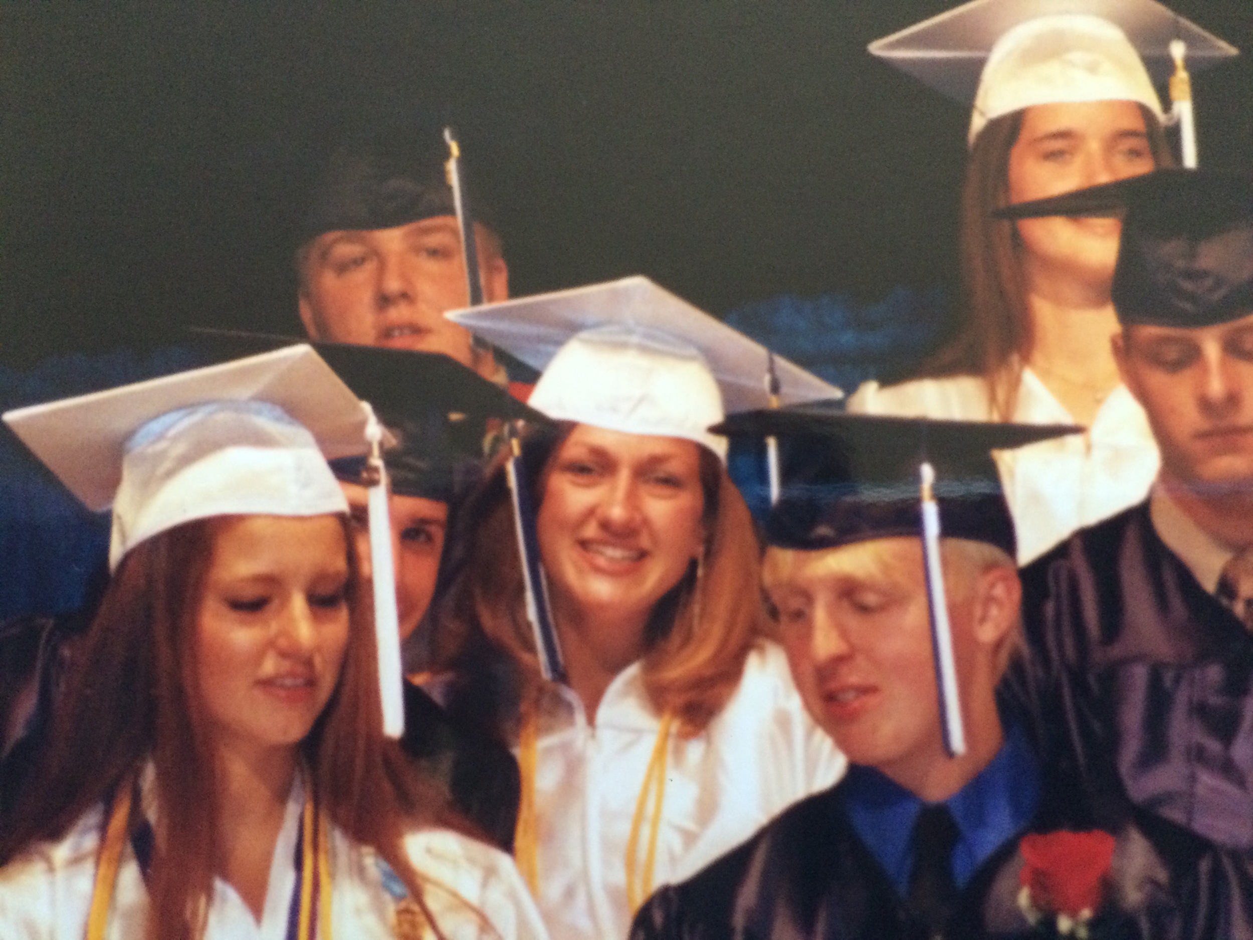 Thankfully we got to sit next to each other at graduation and "keep quite and not cause any trouble." :-D