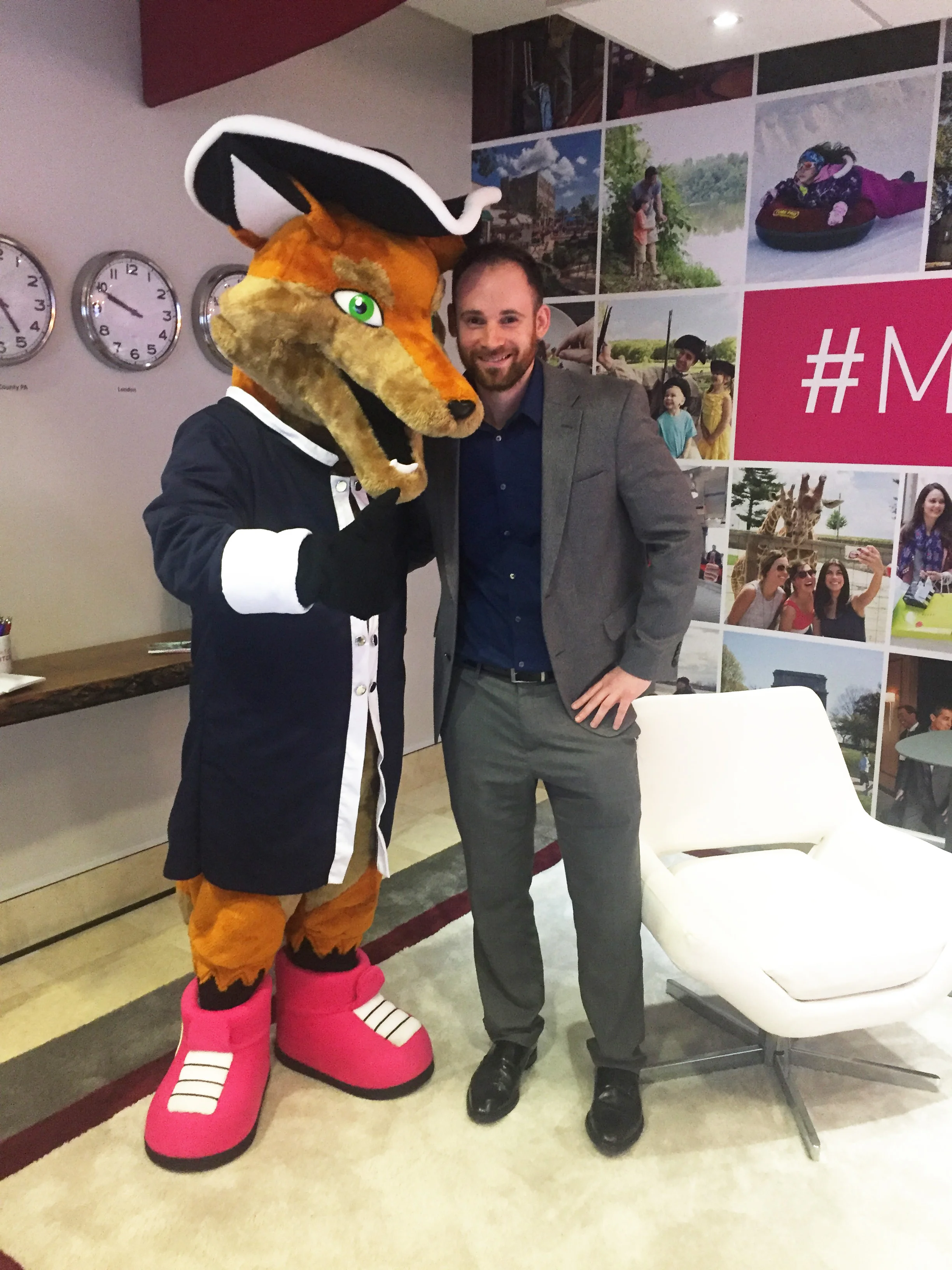 Joe with Monty the Fox