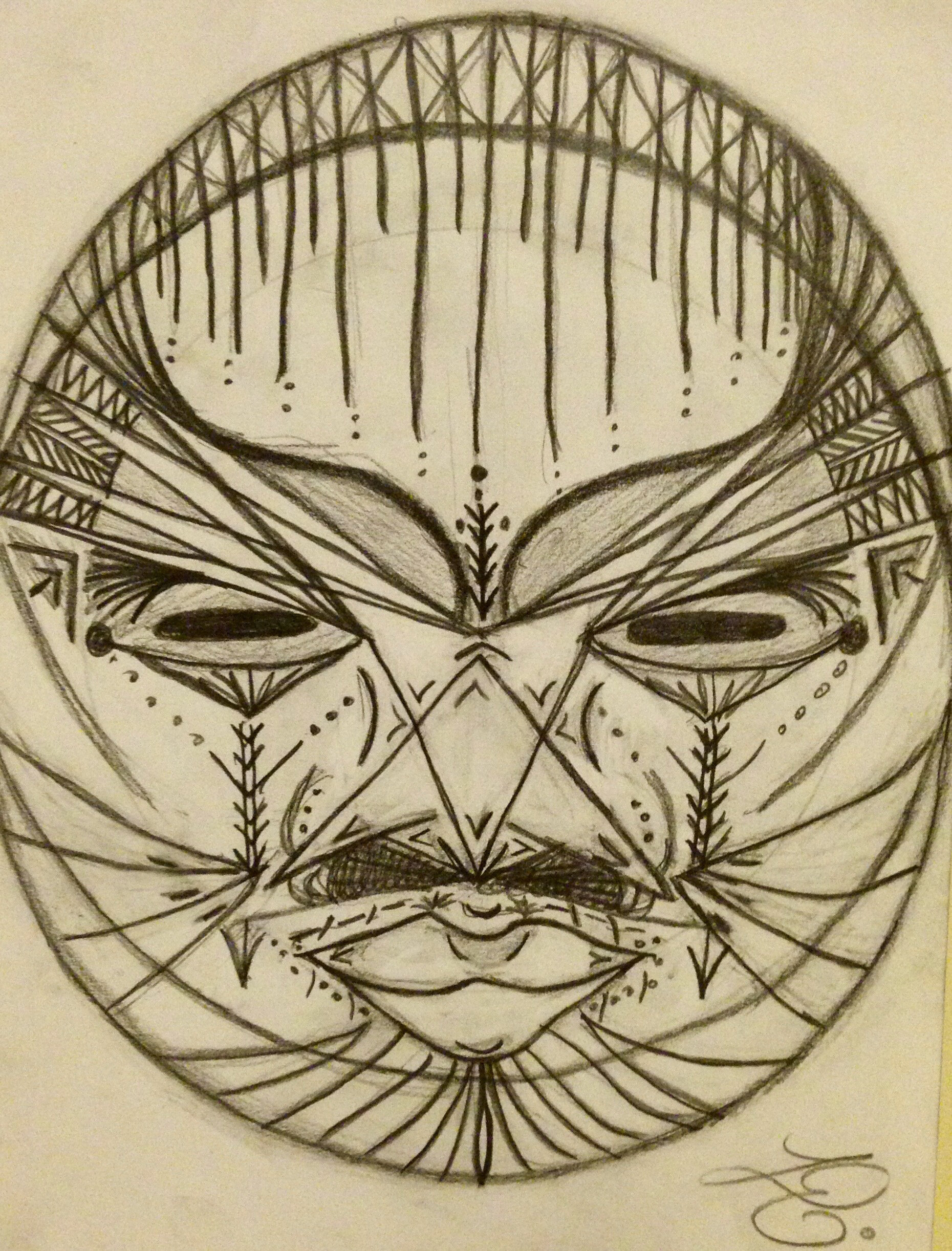 Untitled mask sketch