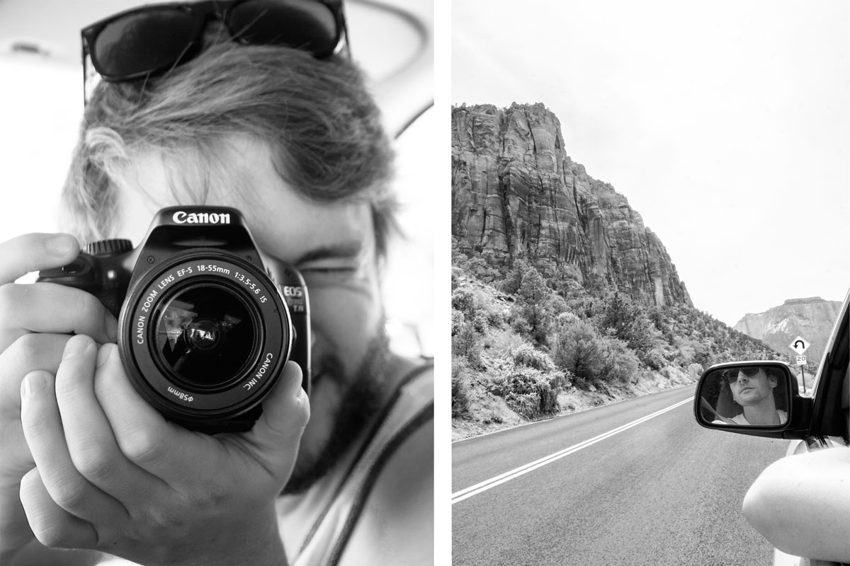 The two handsome men along for the journey, enjoying Zion as we pass on through. 