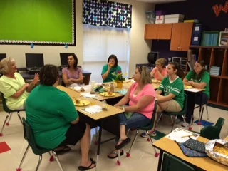 Lunch for the Fourth Grade teachers.
