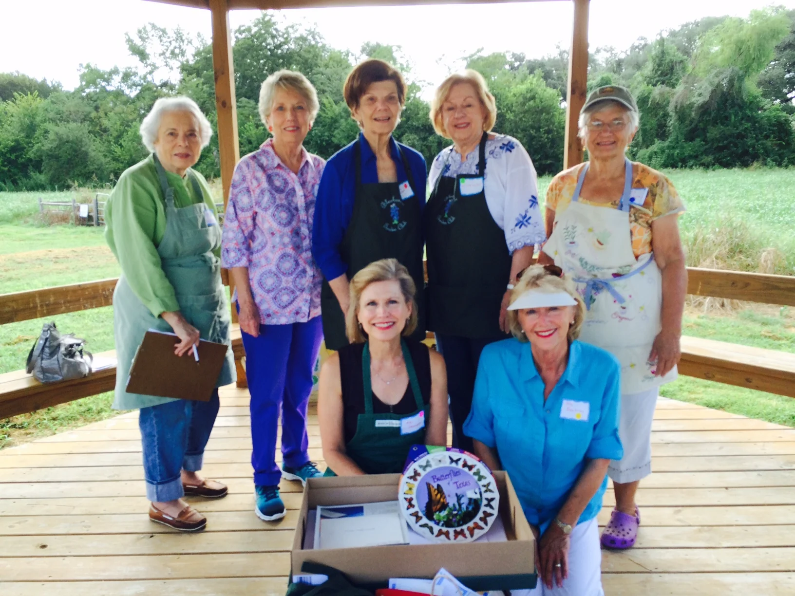 More September gardeners...Joy Kenjura, Sherry Barkman, Ann Lehmann, Betsy Striegler, Carolyn Sander, Debbie Urquhart. A special thank you to former garden club member, Jeri Baehren, who continues her faithful involvement with our Youth Gardeners!