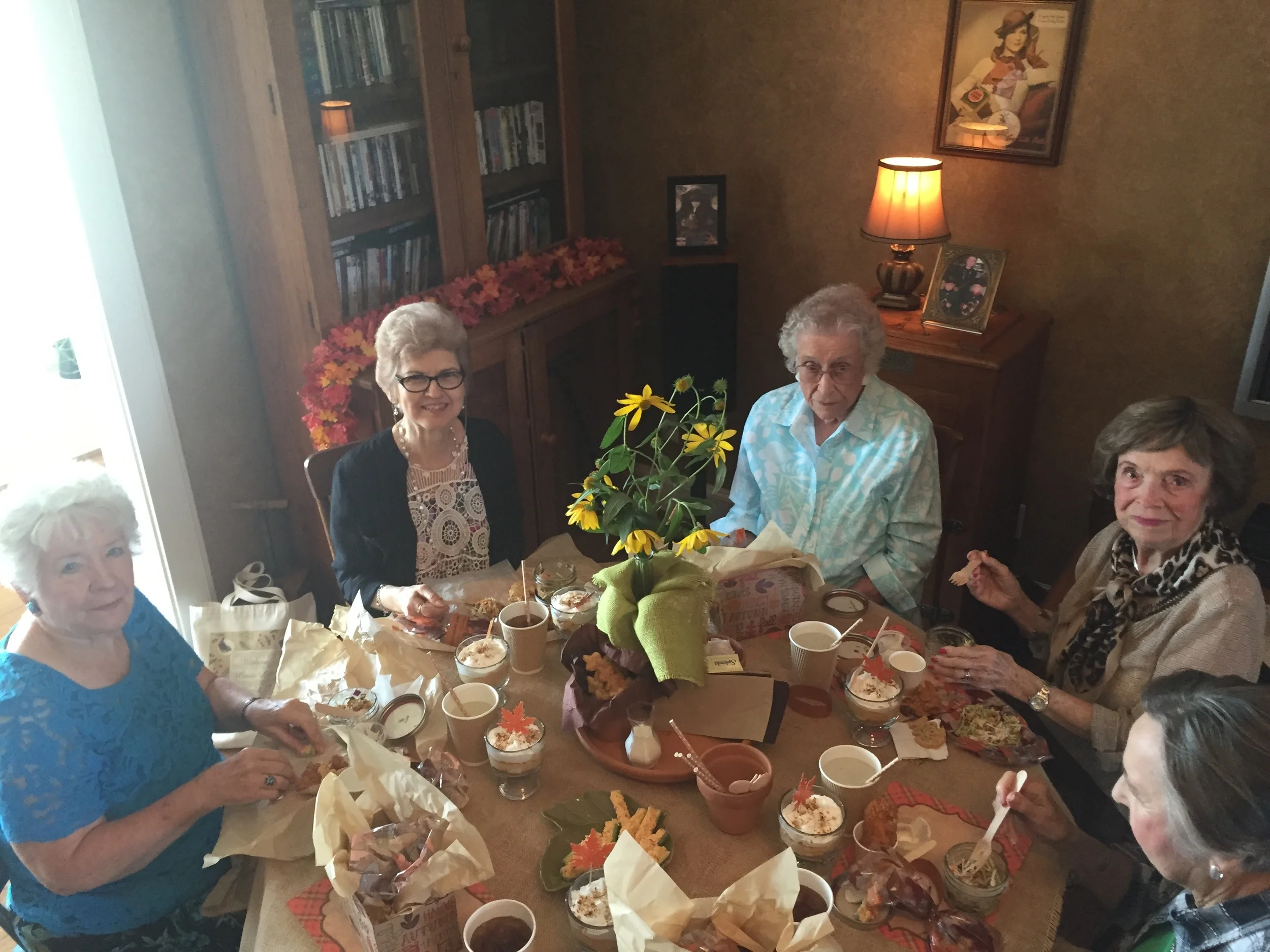 Left to Right: Merlene Schumacher, Donna Bennett, Mary McCoy, Dorothy Utesch (our oldest member and a member of Bluebonnet Garden Club since 1955!) & Joan Zeiss. What a treasure trove of gardening wisdom around this table. We are thankful for each one!