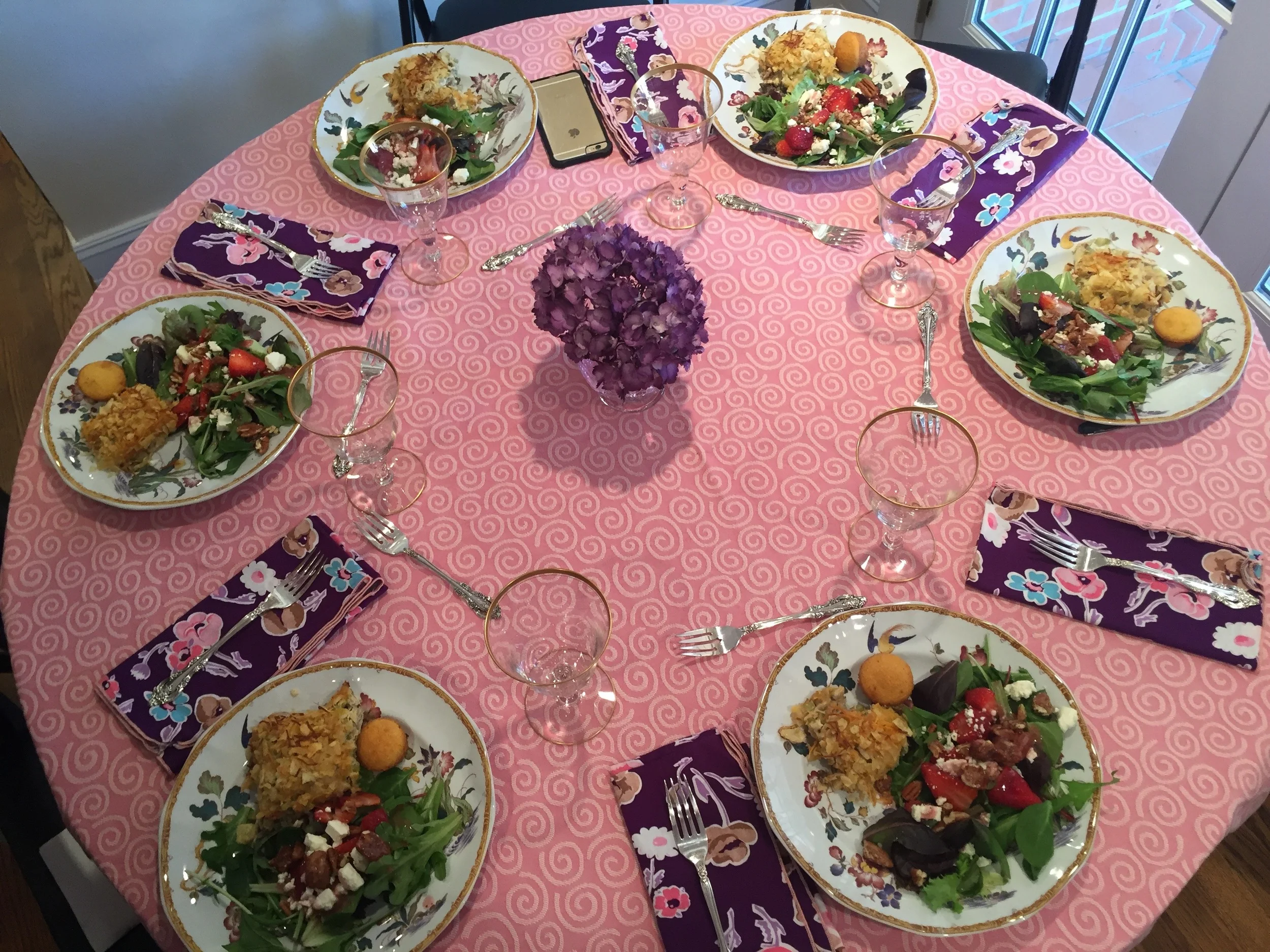 The table setting was lovely and lunch was delicious!