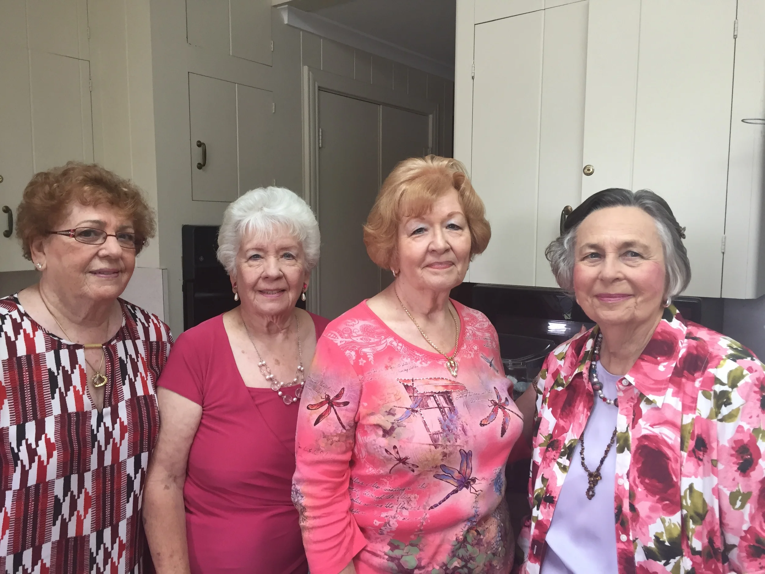 Charleen Jones, Merlene Schumacher, Freda Martin and Joan Zeiss - Hostesses