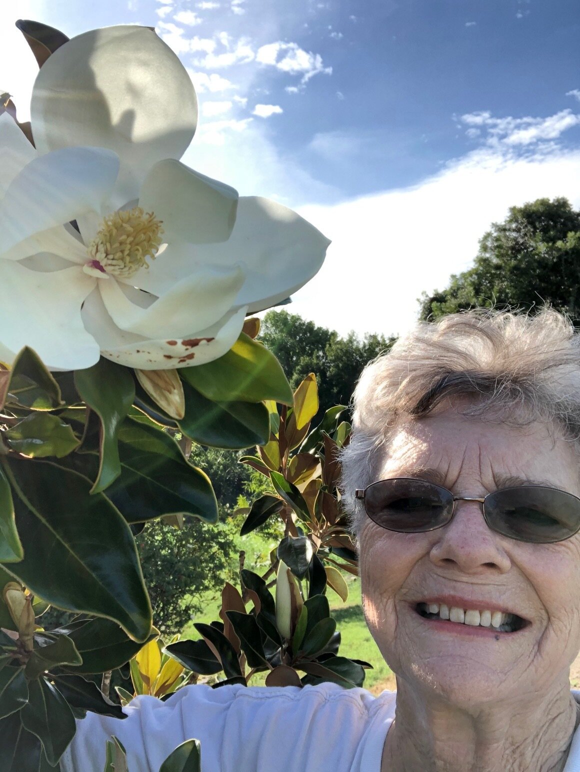 Twila with Sarah Painter Memorial Tree August, 2020.jpg