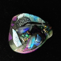 Fused glass pin