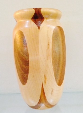 Segmented Turned Wood Vase