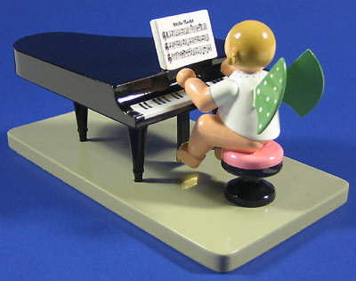 Angel playing piano
