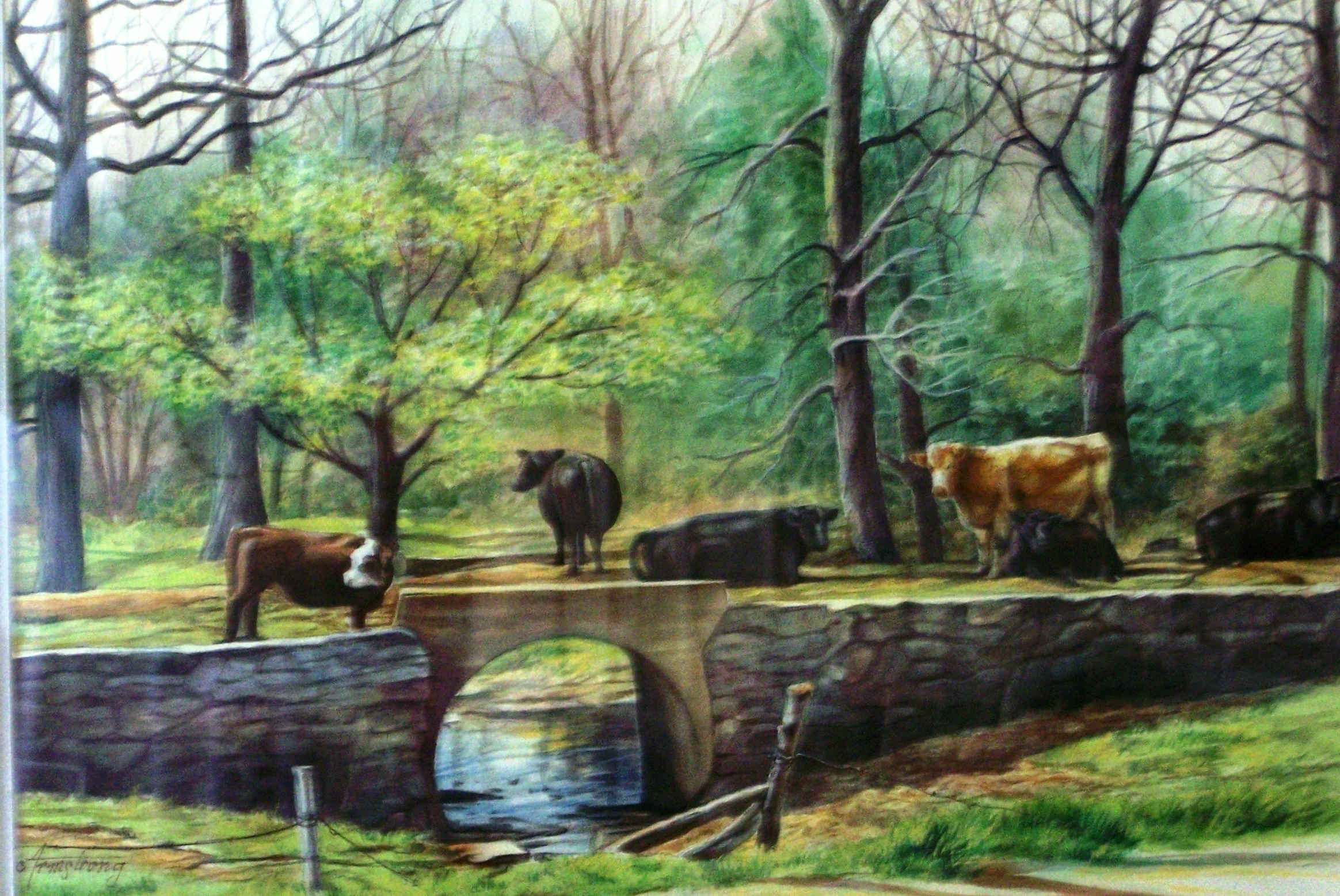"Pasture to Bolivar" watercolor