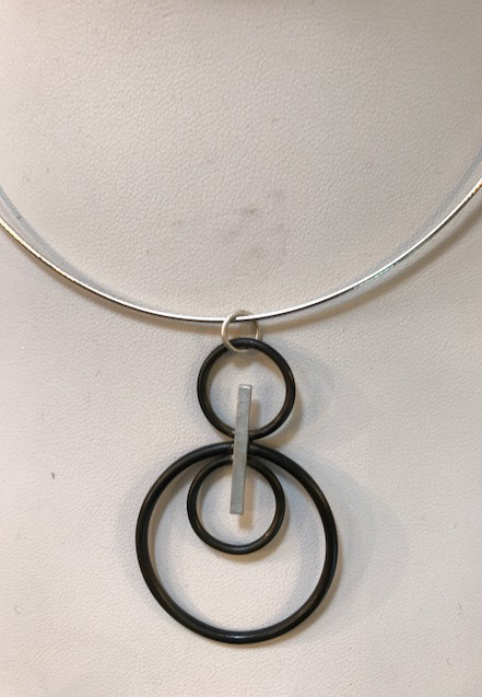 Steel and Sterling Pendant
