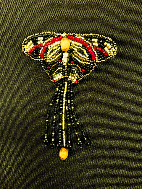 Beaded Butterfly Pin