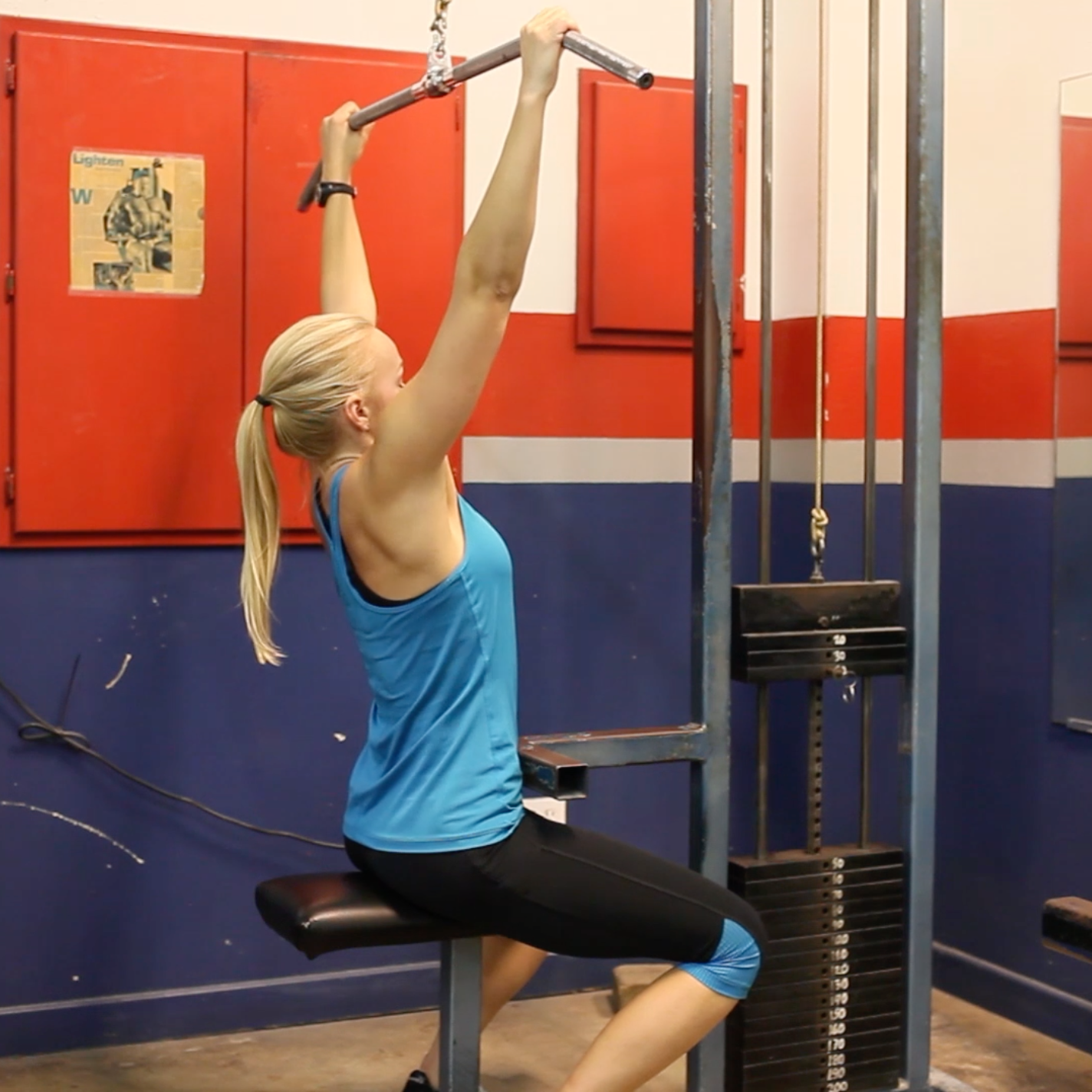 Wide grip lat pulldowns