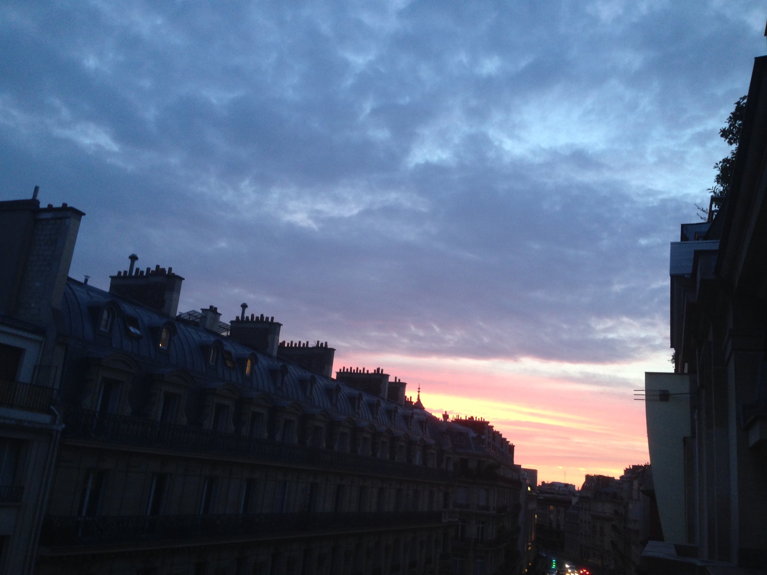 Sunset in Paris.