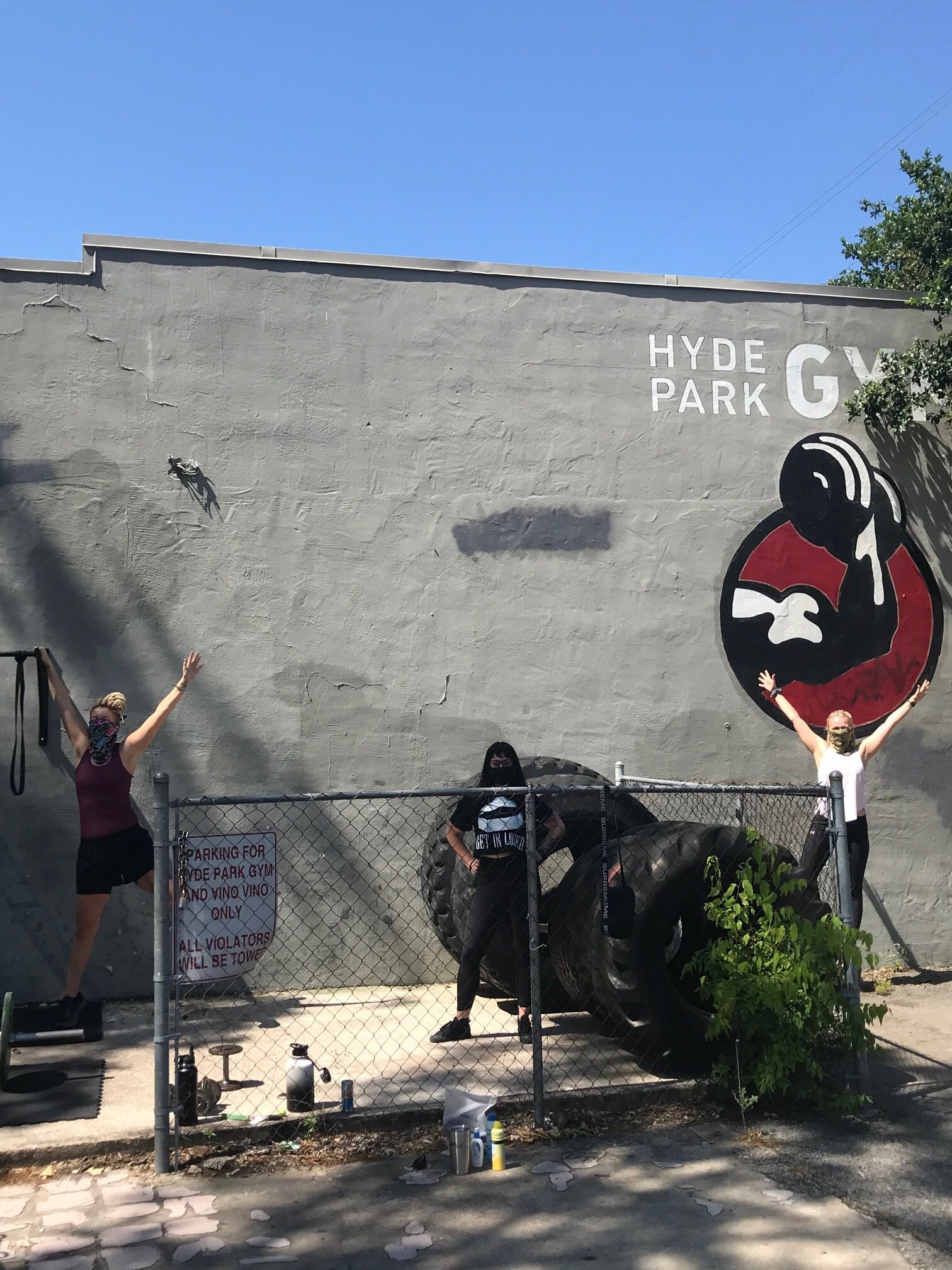 We’re back! Training safely outside at Hyde Park Gym.