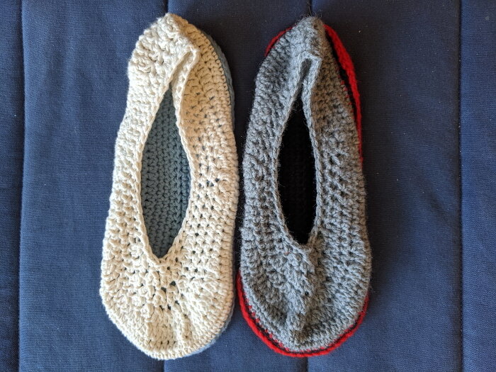 ballet slippers in cotton and acrylic