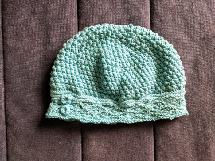 crocheted cloche