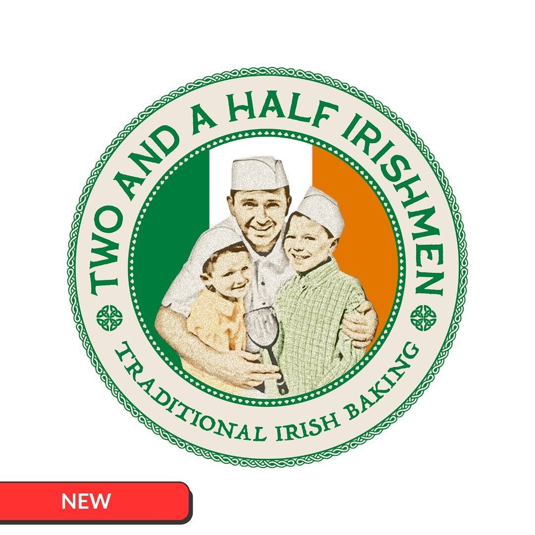 We worked with our client @twoandahalfirishmen to give their logo a modern refresh while still honoring the traditional and classic look of the brand. Swipe to see the original logo for this family business. #rva #rvadine #branding #redesign #marketi