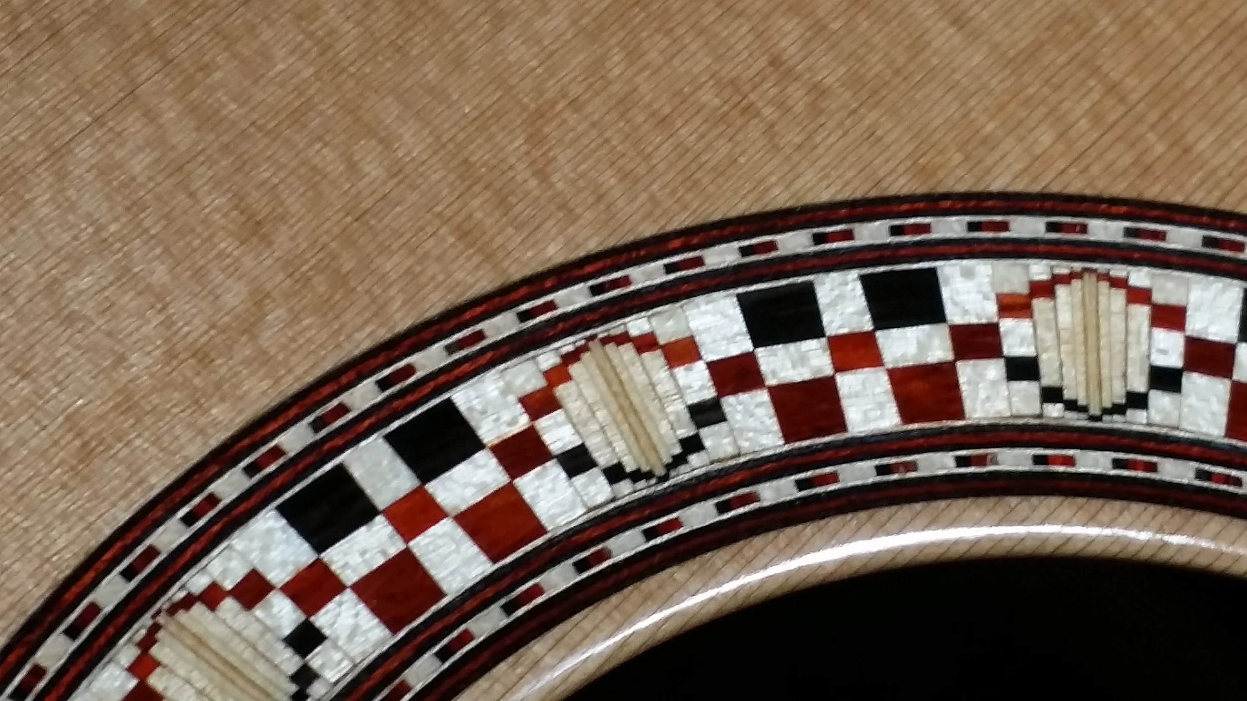 Ebony, Maple, & Padauk Rosette