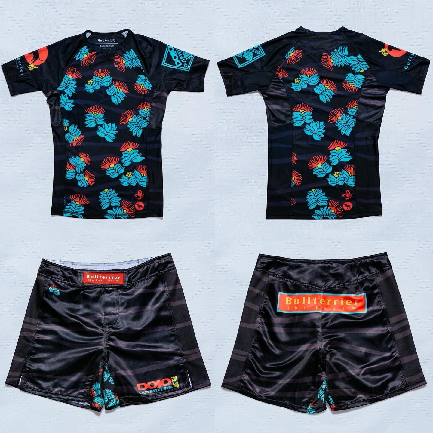 We have a few select sizes left of our small batch release with legendary Japanese brand @bullterrierjj.
.
These no gi pieces were manufactured by Bull Terrier and feature rubberized velcro short enclosure and ventilation along the side panels of the