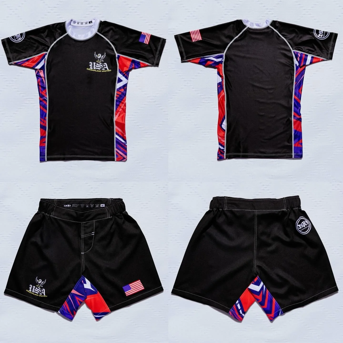 🗽 DROP A 🦅 EMOJI AND TAG SOMEONE WHO LOVES AMERICA! #americanjiujitsu #
.
🇺🇸 This release combines a stealth black base with bold red, white, and blue accents inspired by American grit. Built for durability and mobility, it delivers a compression