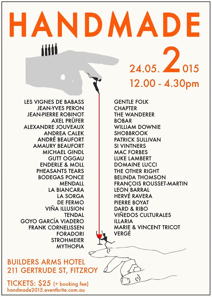 Handmade 2015 - Builders Arms Hotel - The Other Right wines