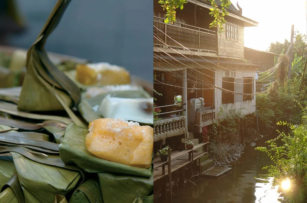 Sweet Sticky Rice wrapped in Banana Leaves