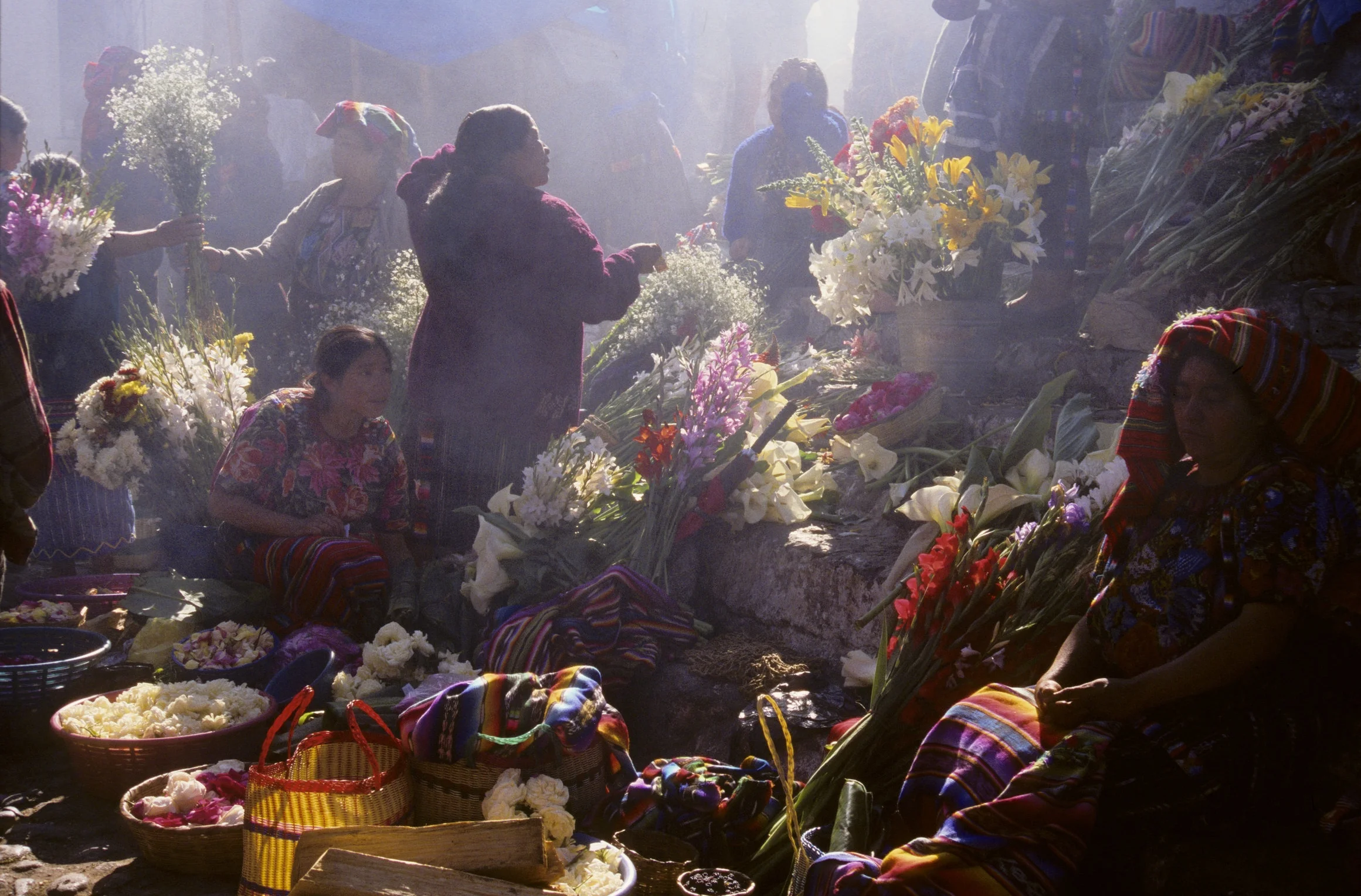 Flower vendors. Chichicastenango