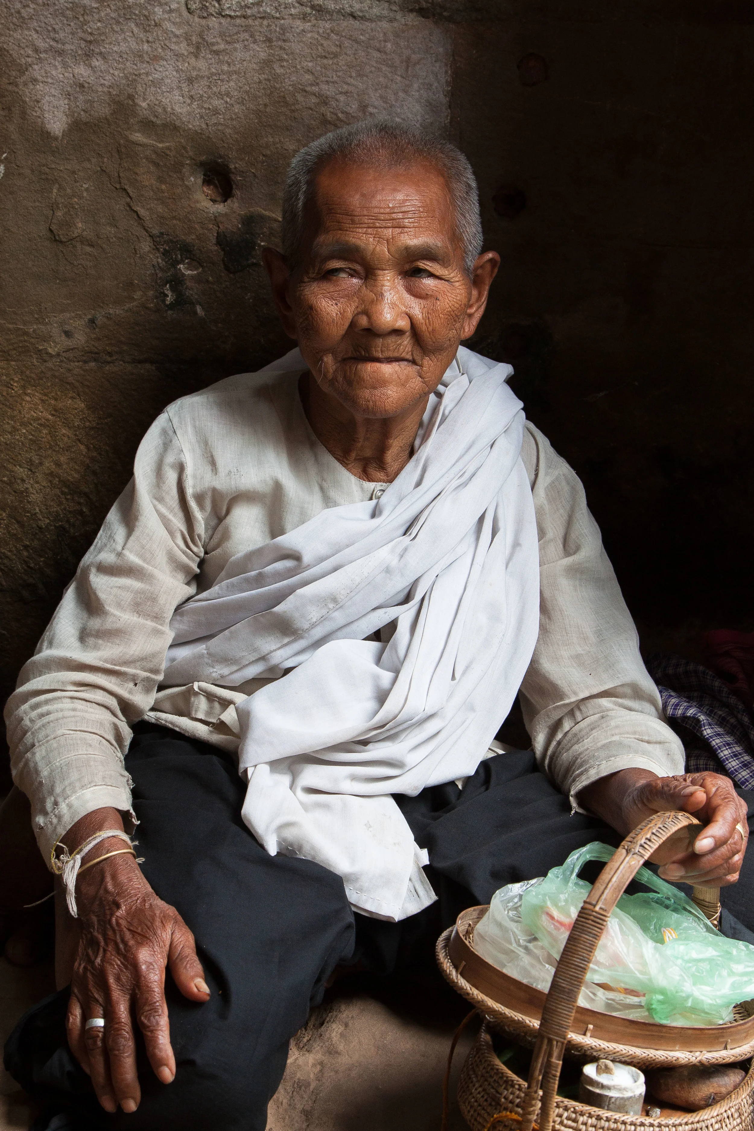 Old Woman Angkor Wat