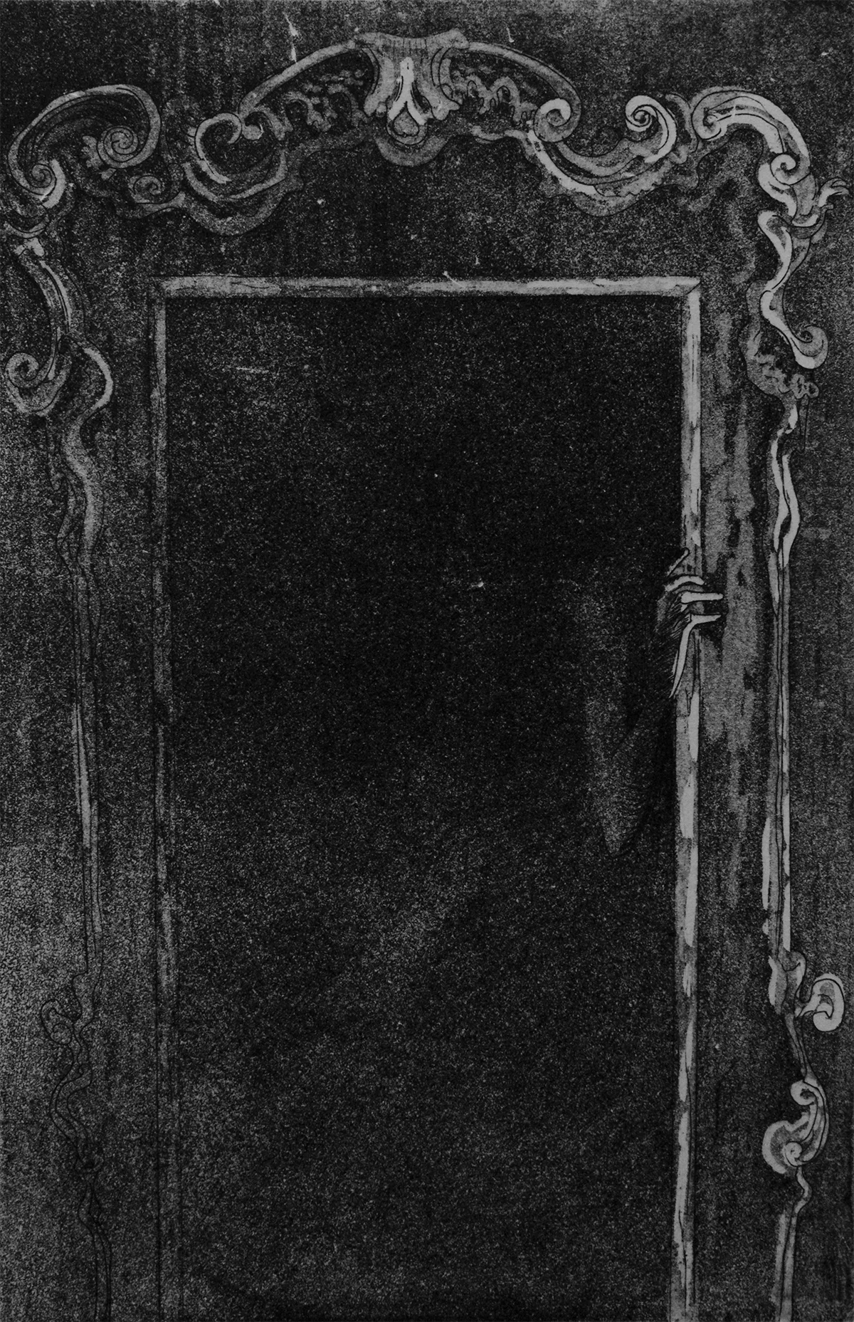 Waiting II, 2015, etching and aqua tint on paper, 6x9''