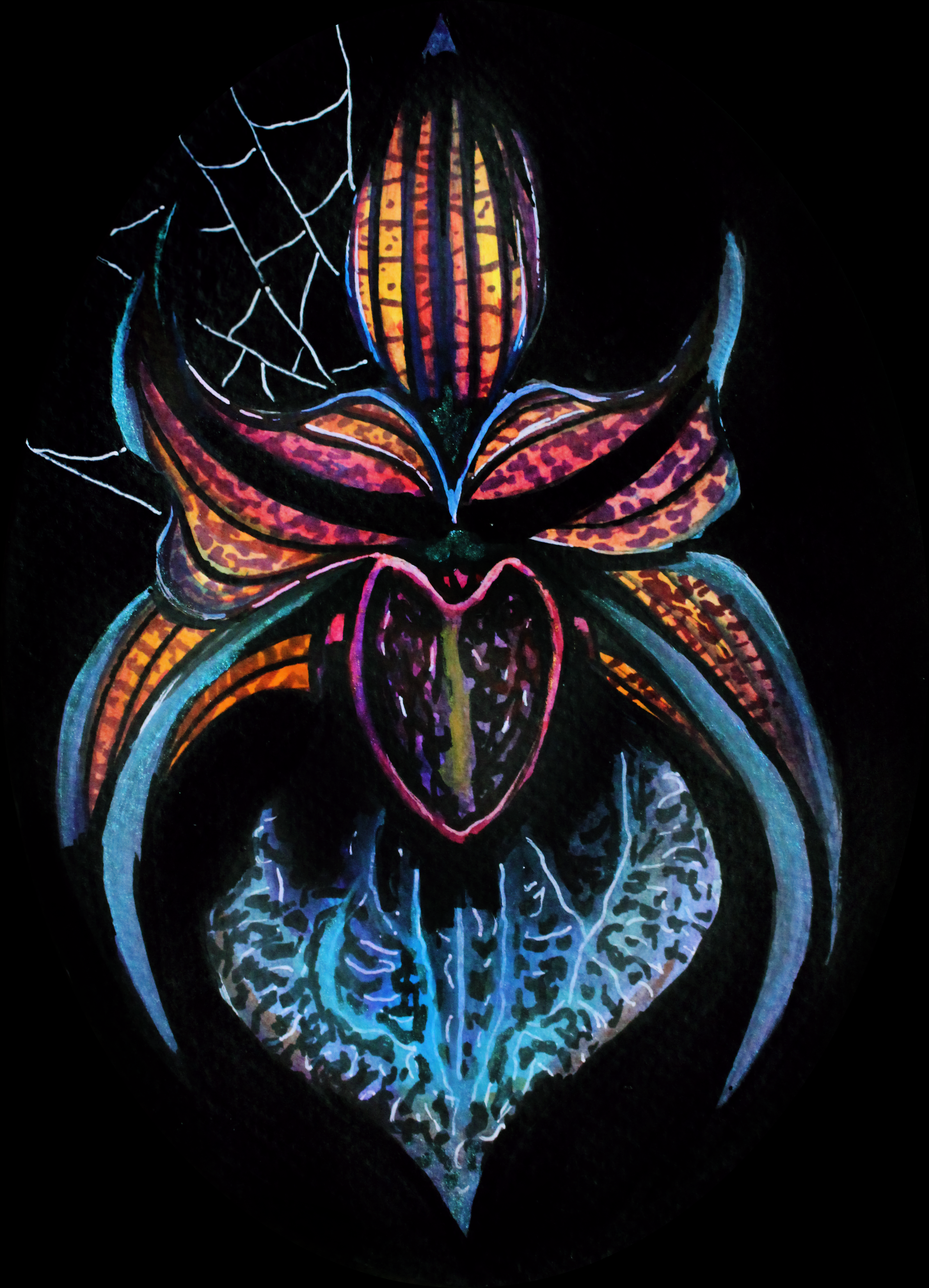    Dracula Orchid,   watercolor on paper,  4x6”, 2025 $200 