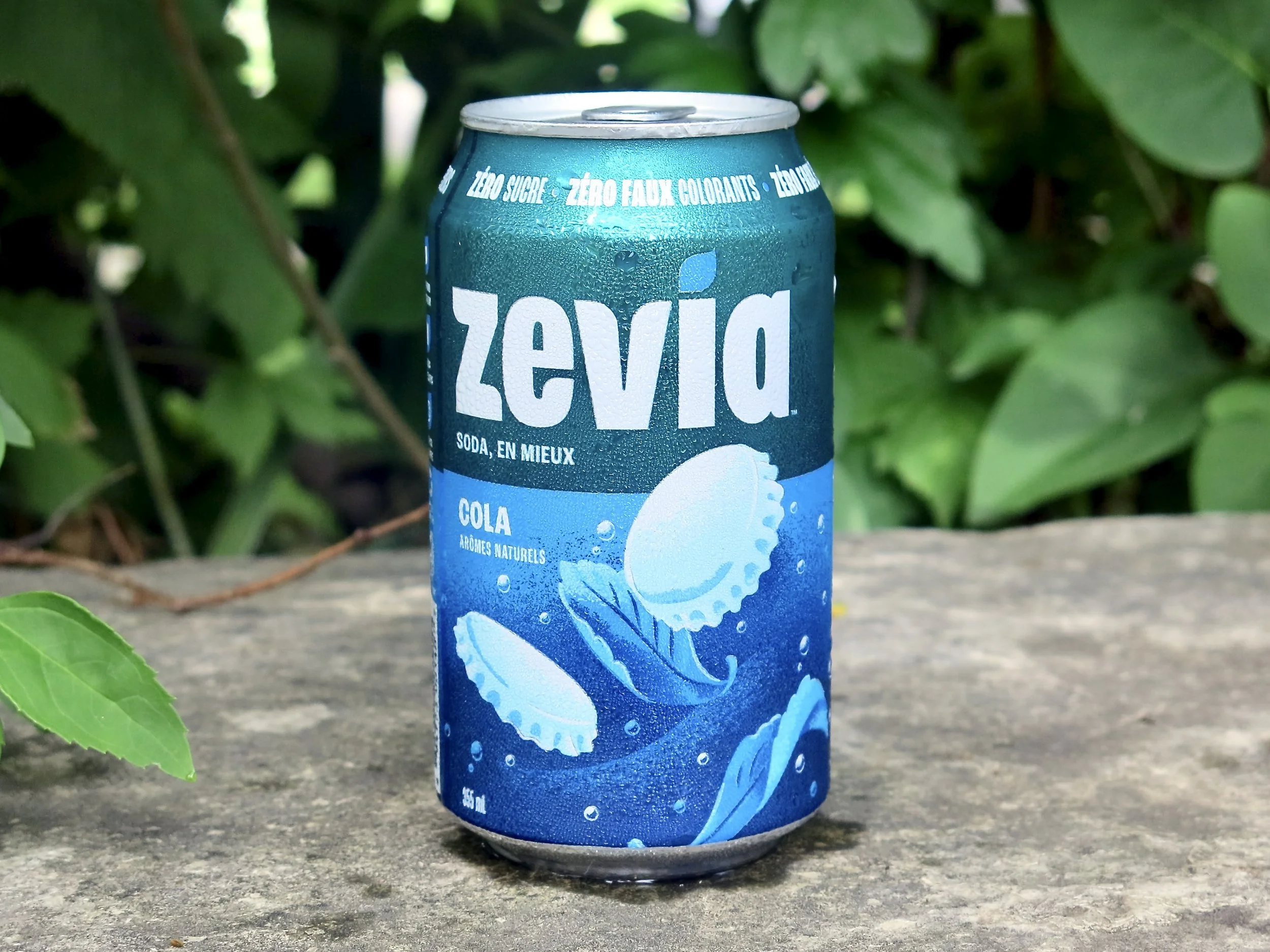 A can of Zevia Cola.