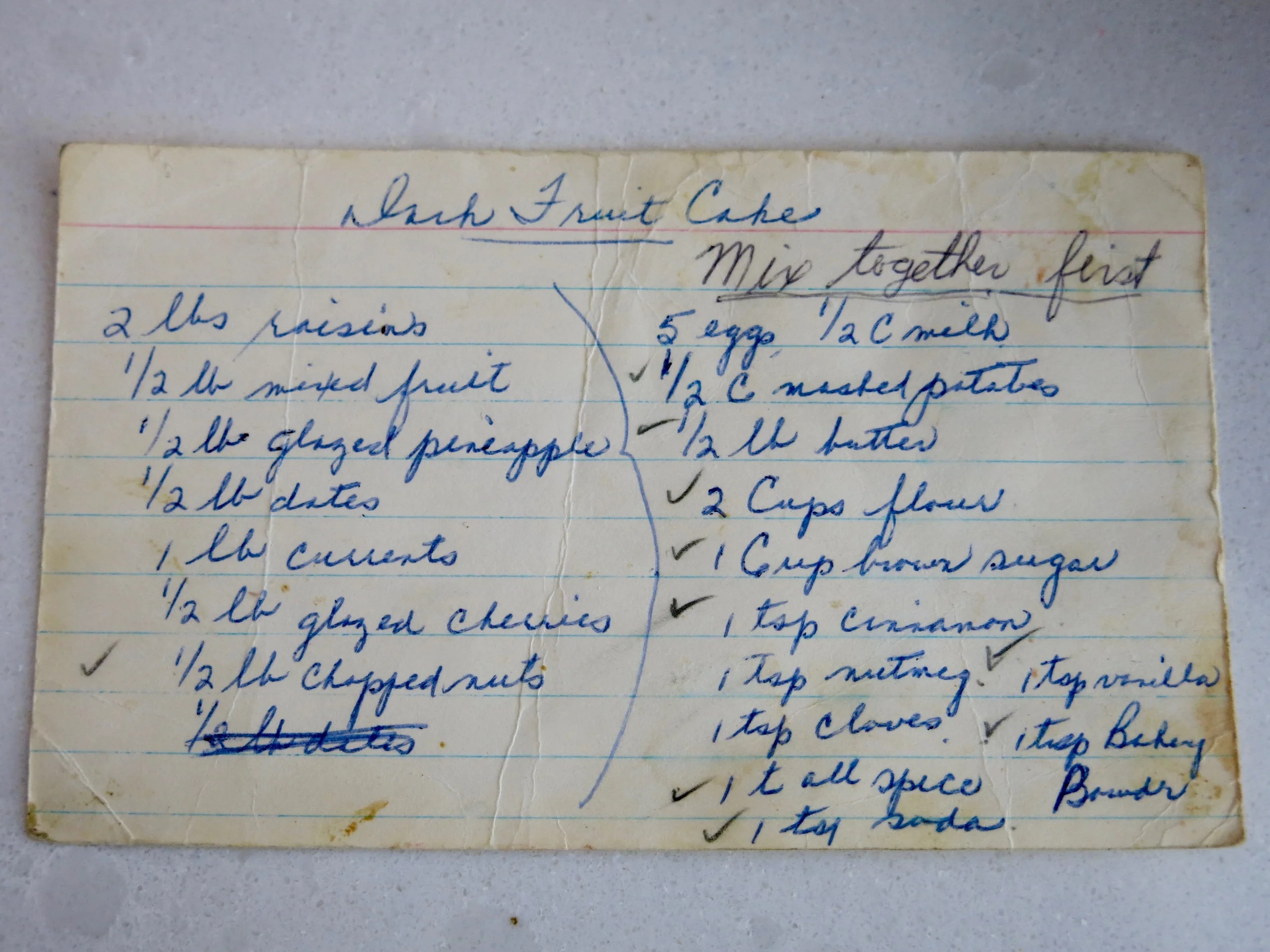 The recipe card.
