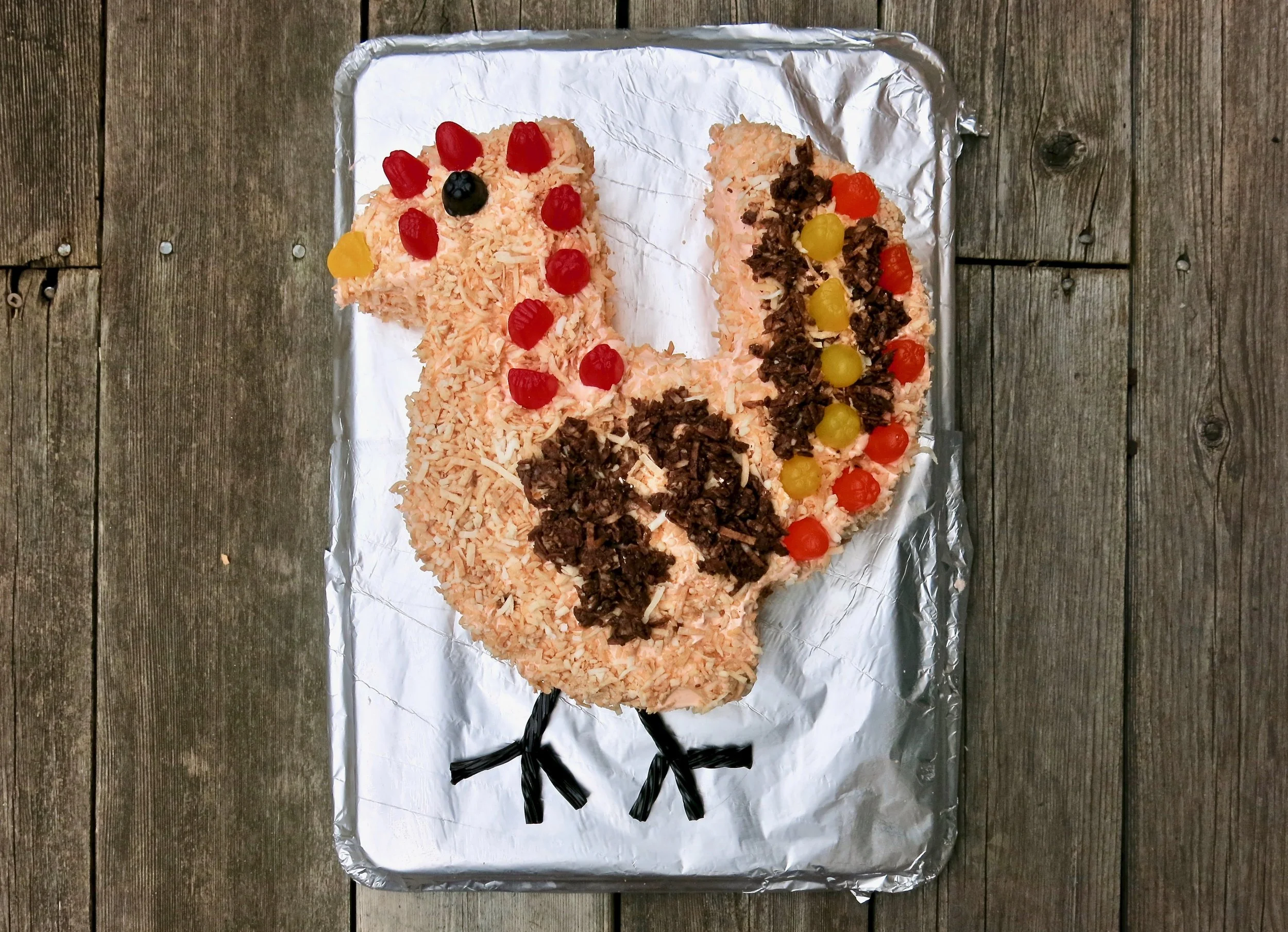 Thanksgiving Perky Turkey Cut-Up Cake