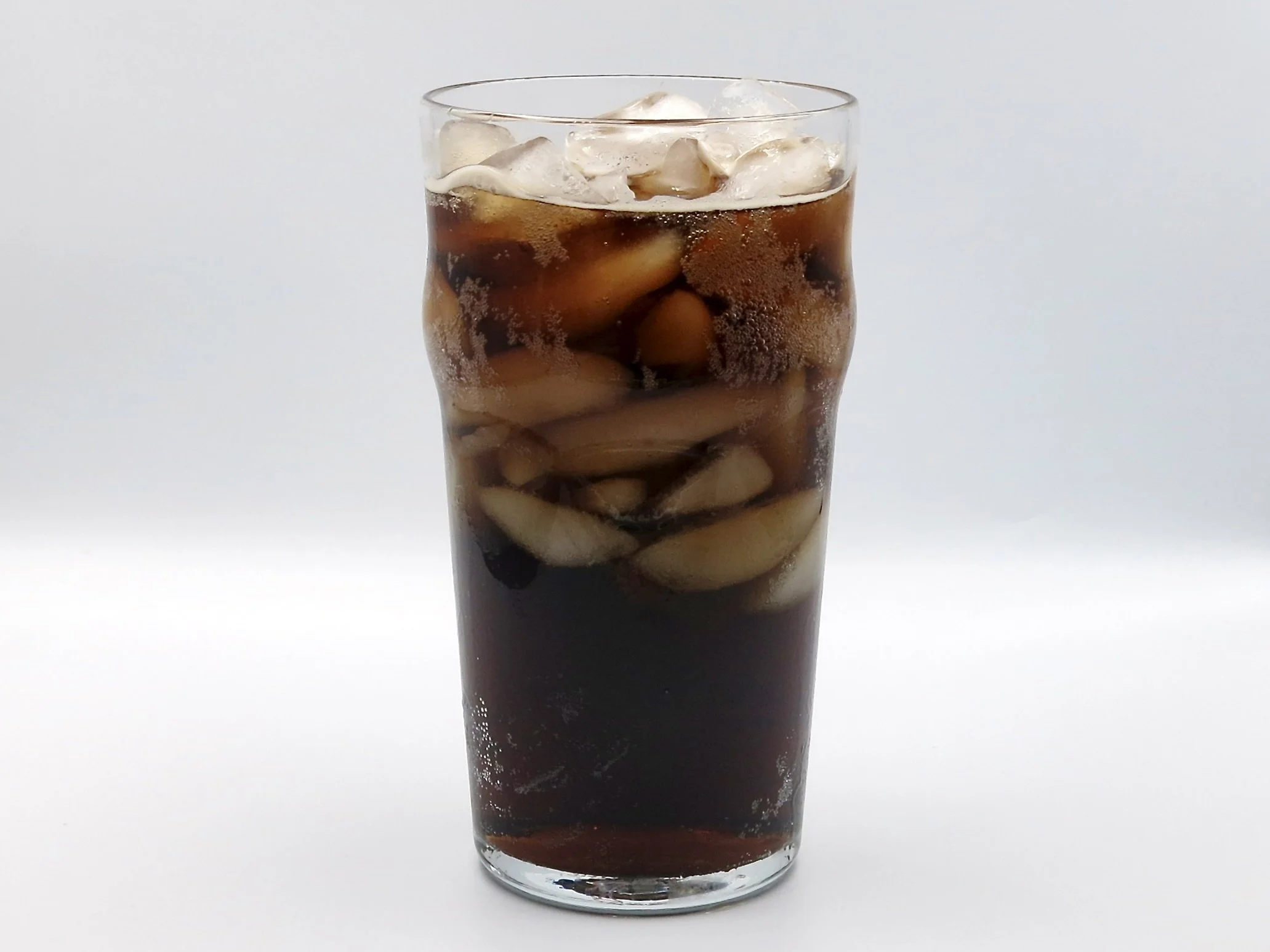 A glass of President's Choice Zero Sugar Cola