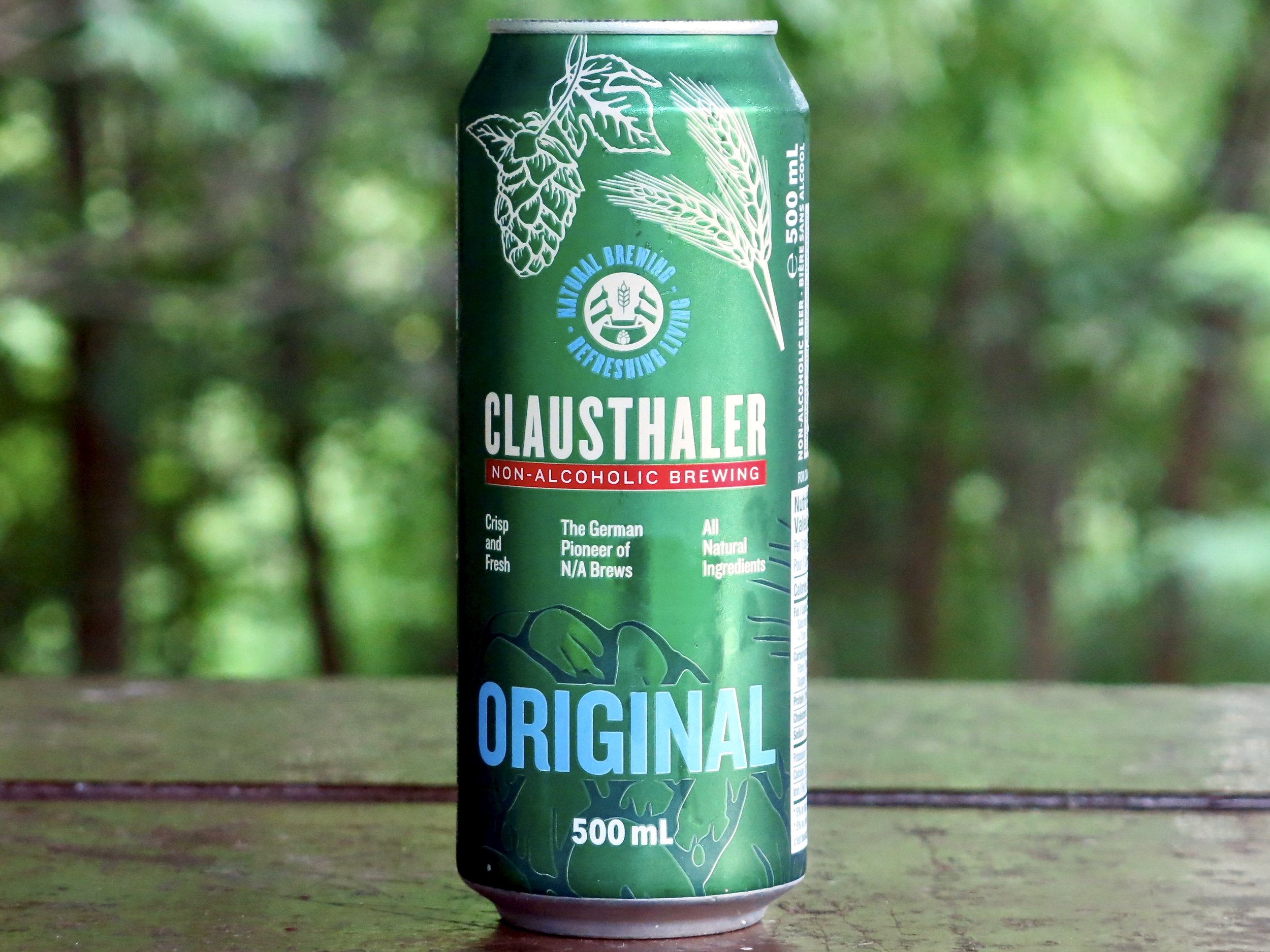 A glass of Clausthaler beer