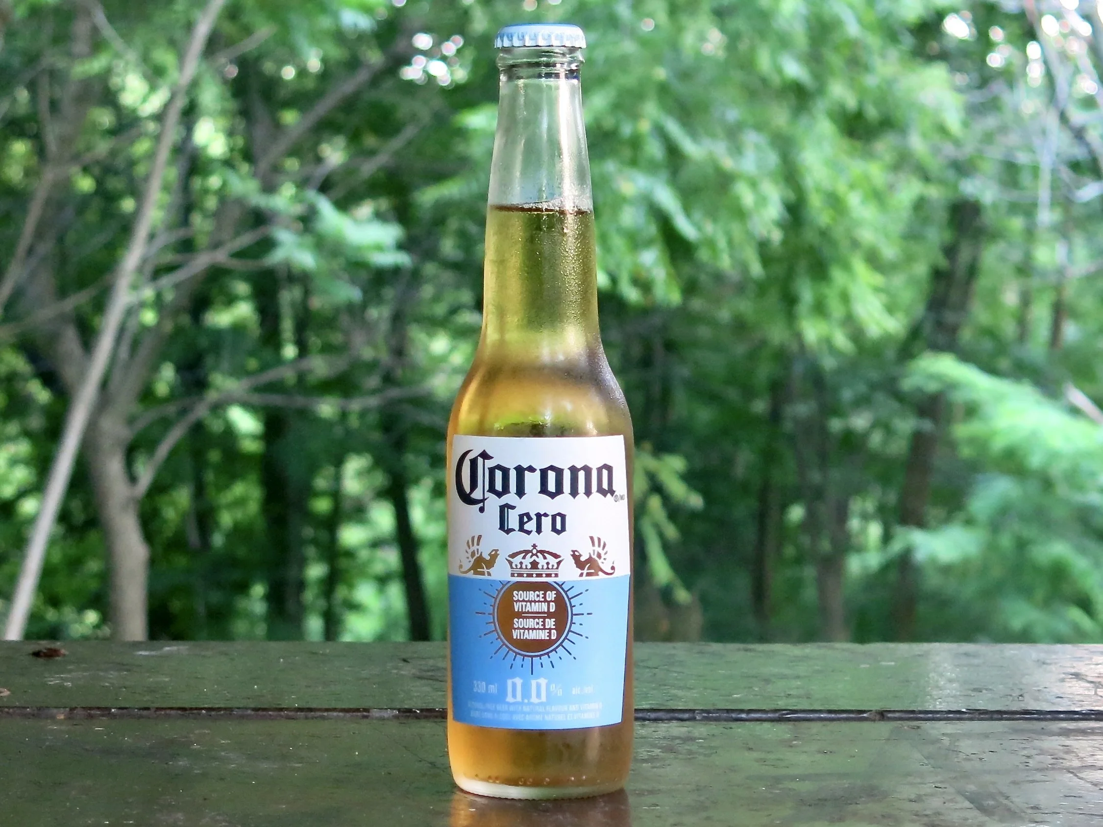 A bottle of Corona Cero